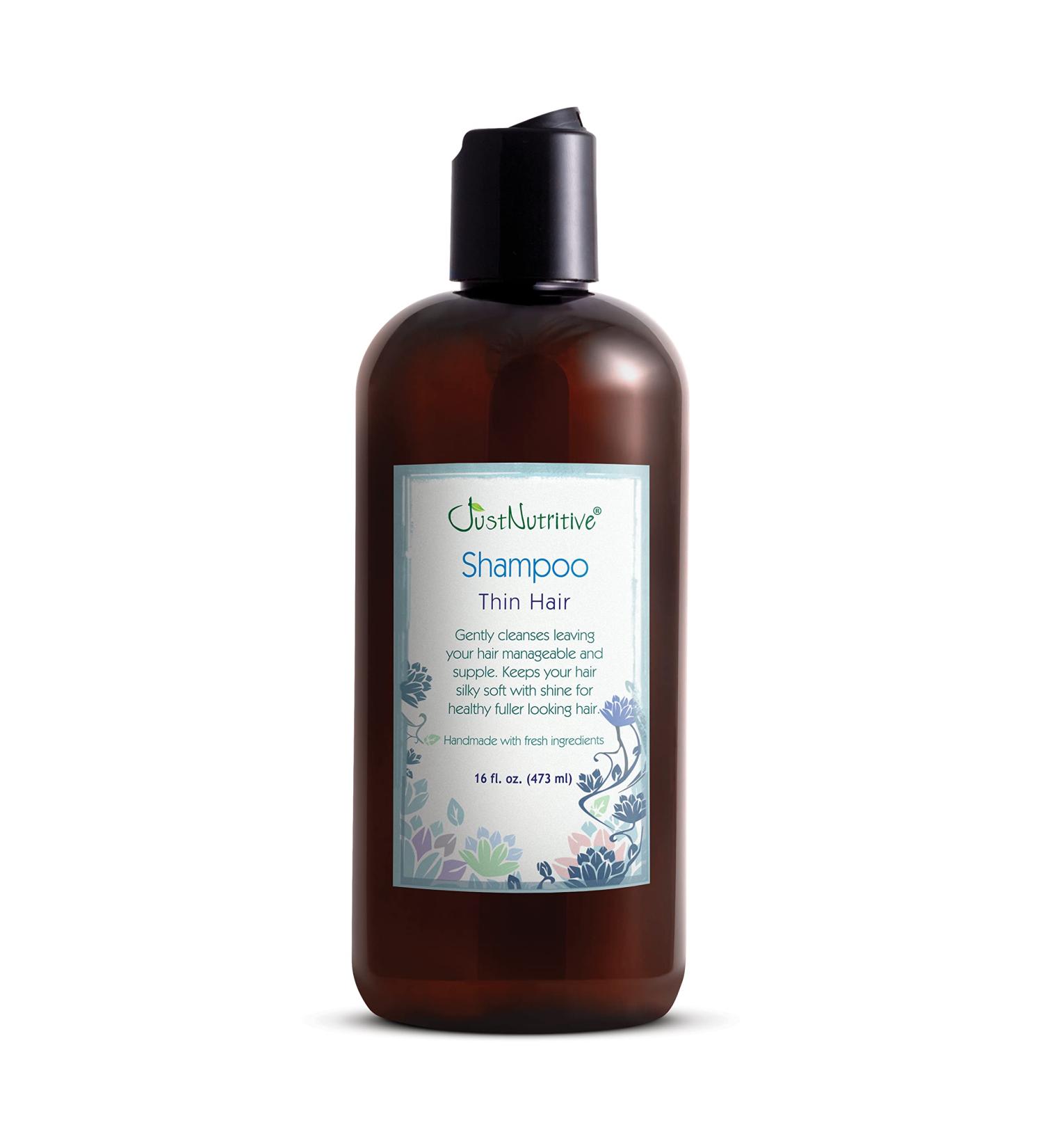 Just Nutritive Thin Hair Shampoo - Natural Formula for Thicker Volumized Hair | 16 Fl Oz - Buy Online on SooperMarket.com