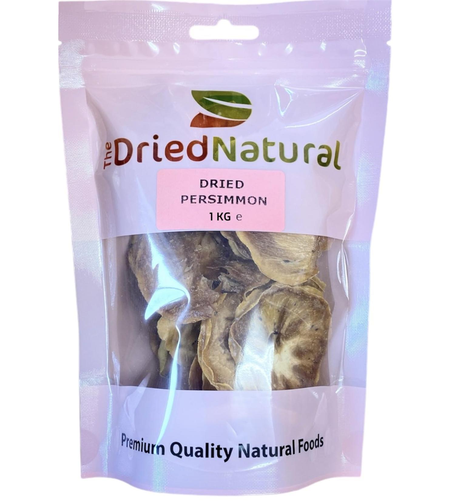 Dried Persimmon Slices Sharon Kaki 100% Natural 1 KG - Premium Quality- The Dried Natural - Buy Online on SooperMarket.com