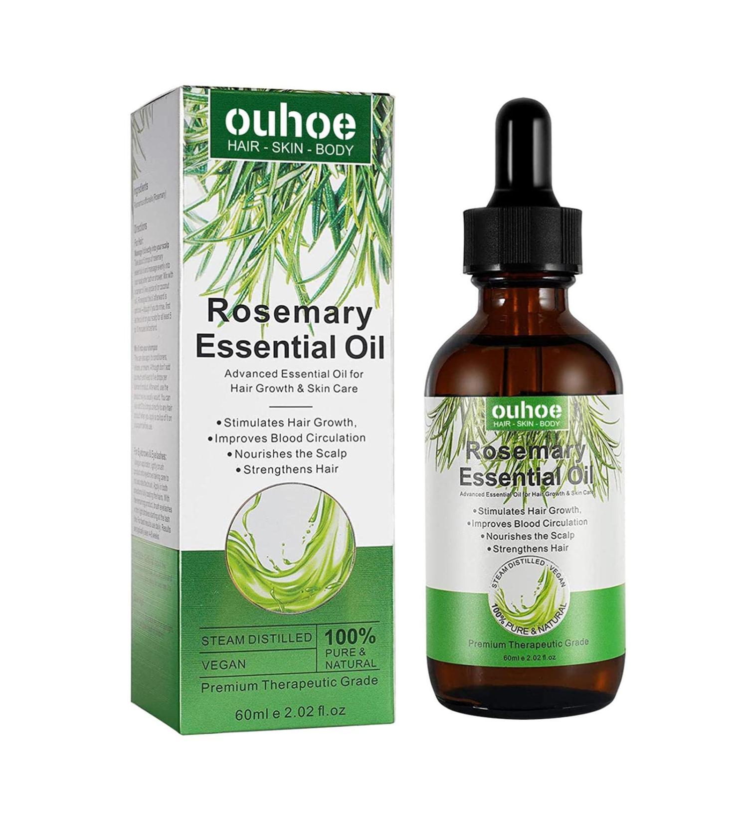 Organic Rosemary Oil for Hair Growth | Scalp & Hair Powering Aroma Therapy | Bexdug Pink Marine Oil with Glass Dripper - Improves Split Ends & Dry Scalp - Buy Online on SooperMarket.com