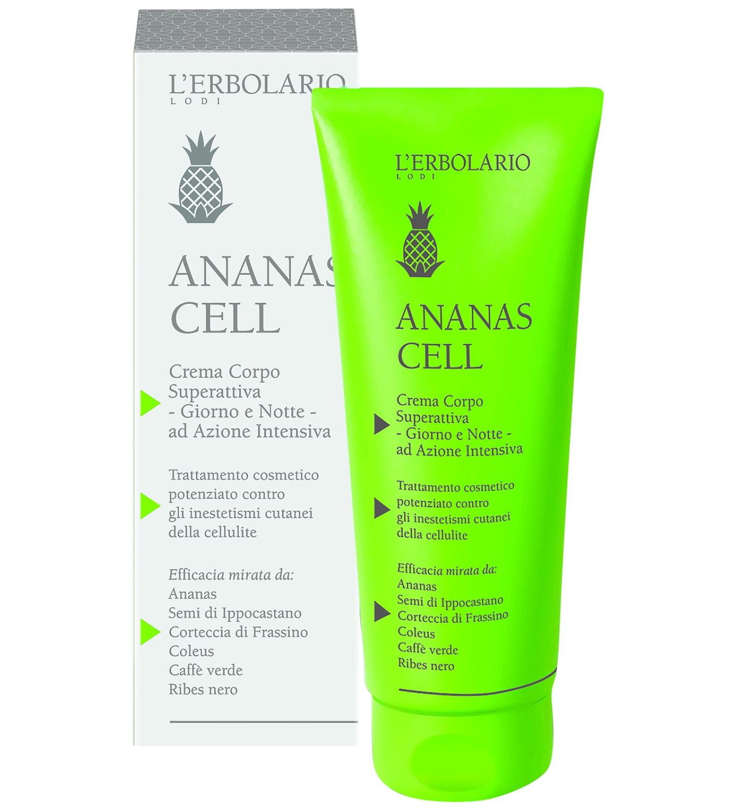 L'ERBOLARIO Crema corpo ANANAS CELL cellulite ulite superattiva giorno e notte intensiva