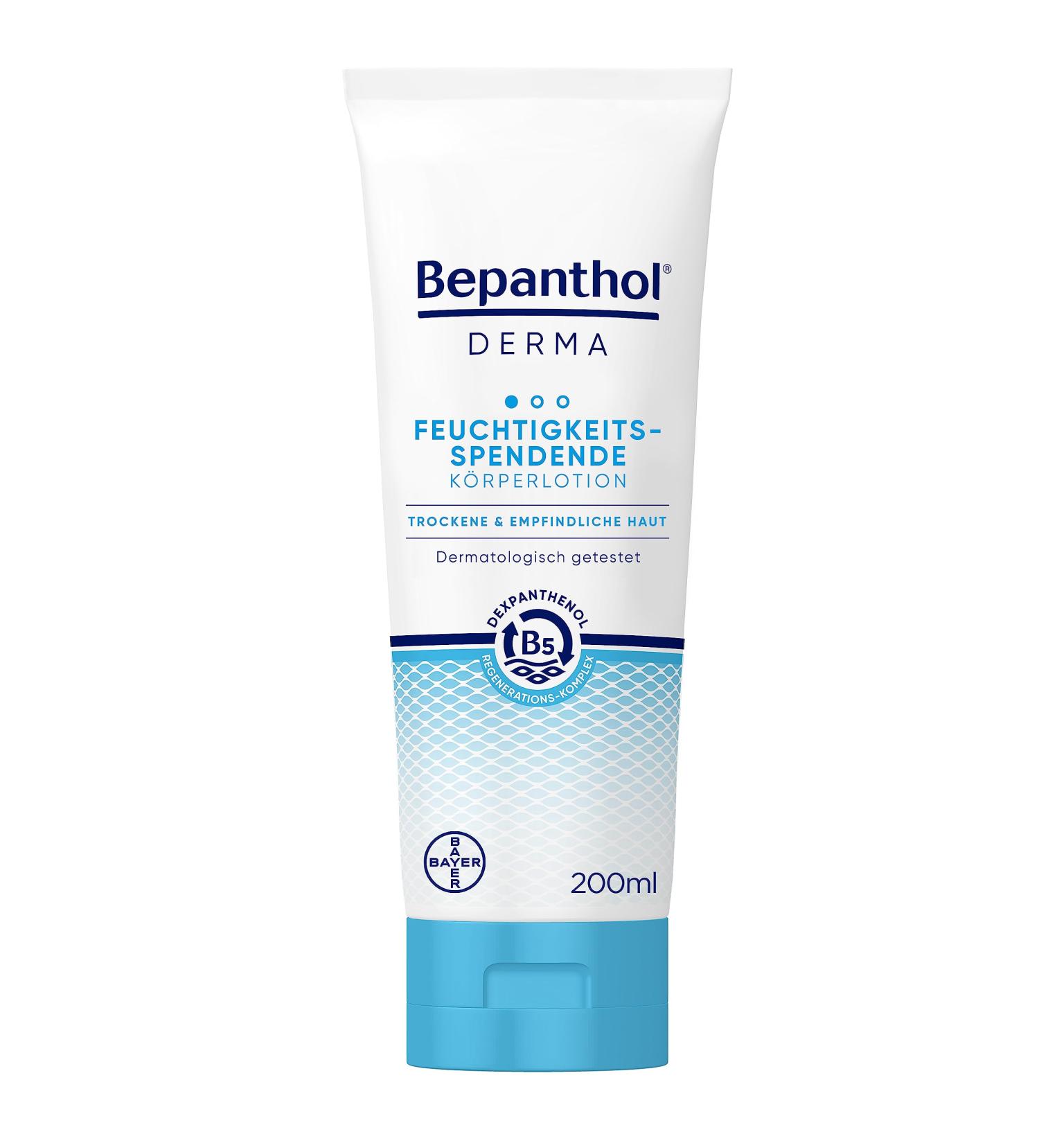 Bepanthol Derma Moisturizing Body Lotion 200ml | Sensitive & Dry Skin Care | Dermatologically Tested Moisture Cream with Dexpanthenol - Buy Online on SooperMarket.com