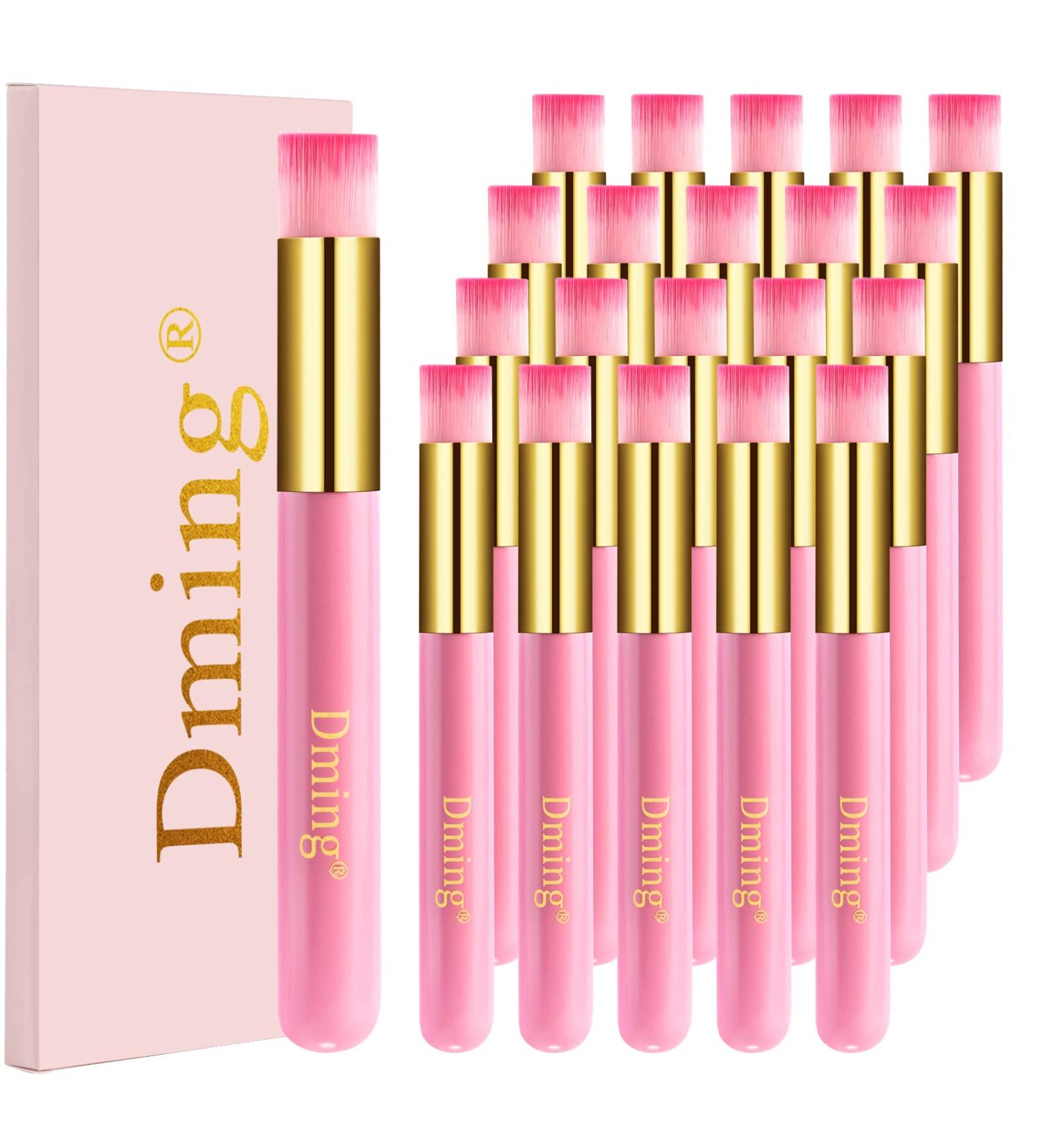 Dming 20 Pack Lash Shampoo Brushes - Pink Eyelash Extension Cleansing & Blackhead Remover Tool - Buy Online on SooperMarket.com