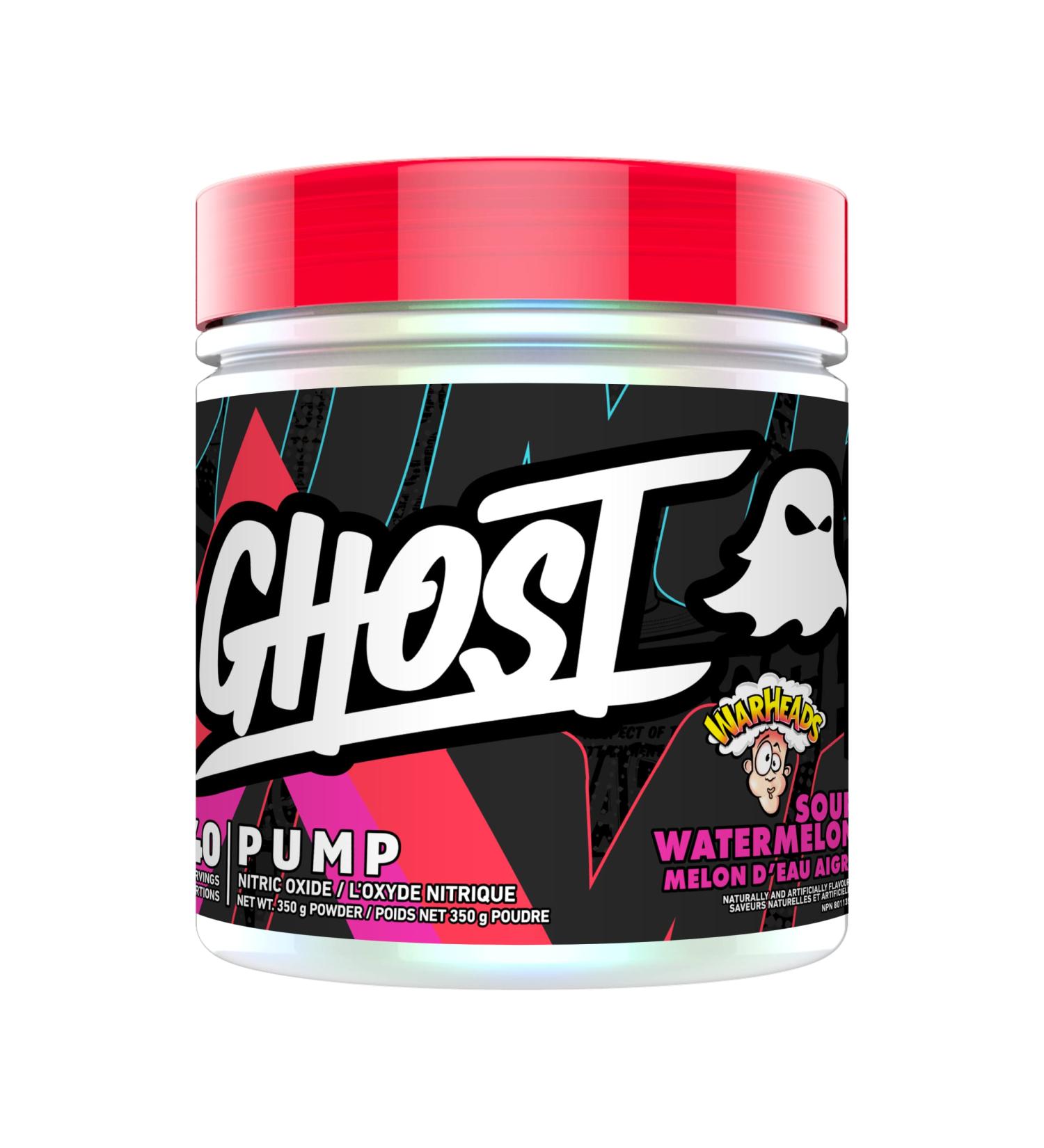 GHOST Pump Nitric Oxide Powder - 40 Servings - Sugar-Free & Stim-Free Pre-Workout Supplements - L-Citrulline Arginine Nitrate & L-Glutathione - Soy & Gluten-Free Vegan (Sour Watermelon) - Buy Online on SooperMarket.com