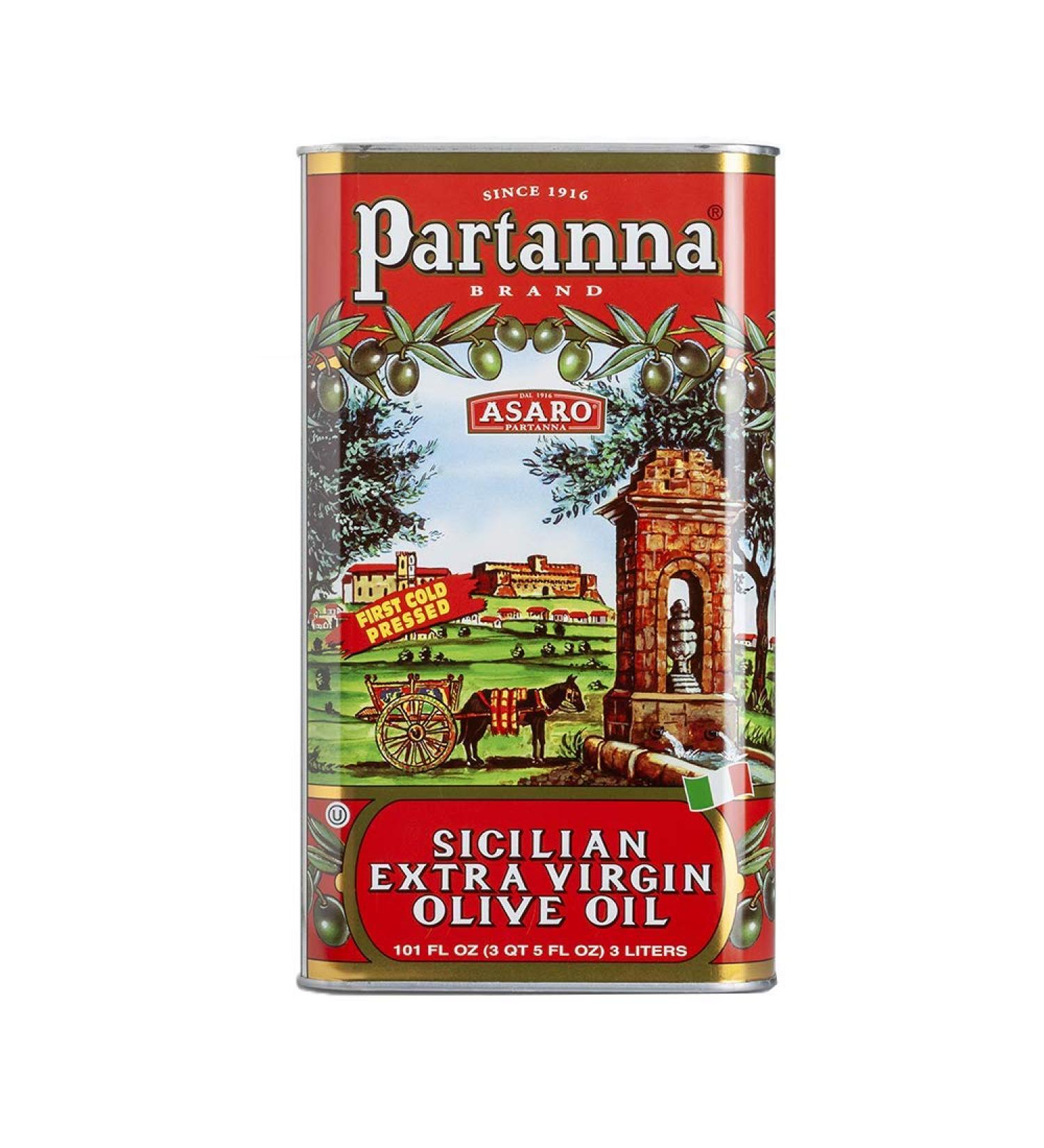 Partanna Extra Virgin Olive Oil 101oz Tin - 6.3lb (Pack of 1) - Buy Online on SooperMarket.com