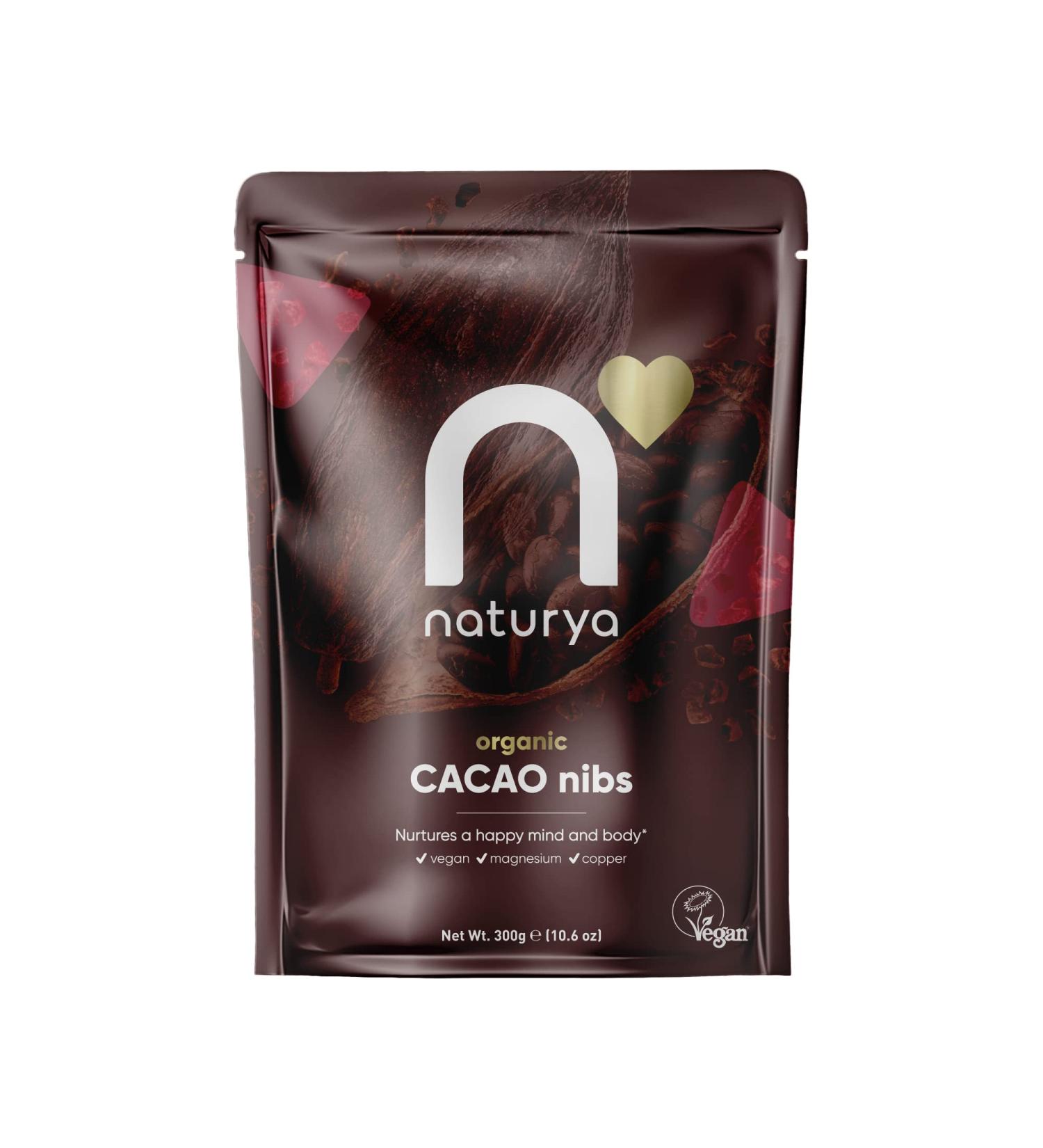 Naturya Organic Cacao Nibs 300g - Premium Quality Superfood Snack - Buy Online on SooperMarket.com