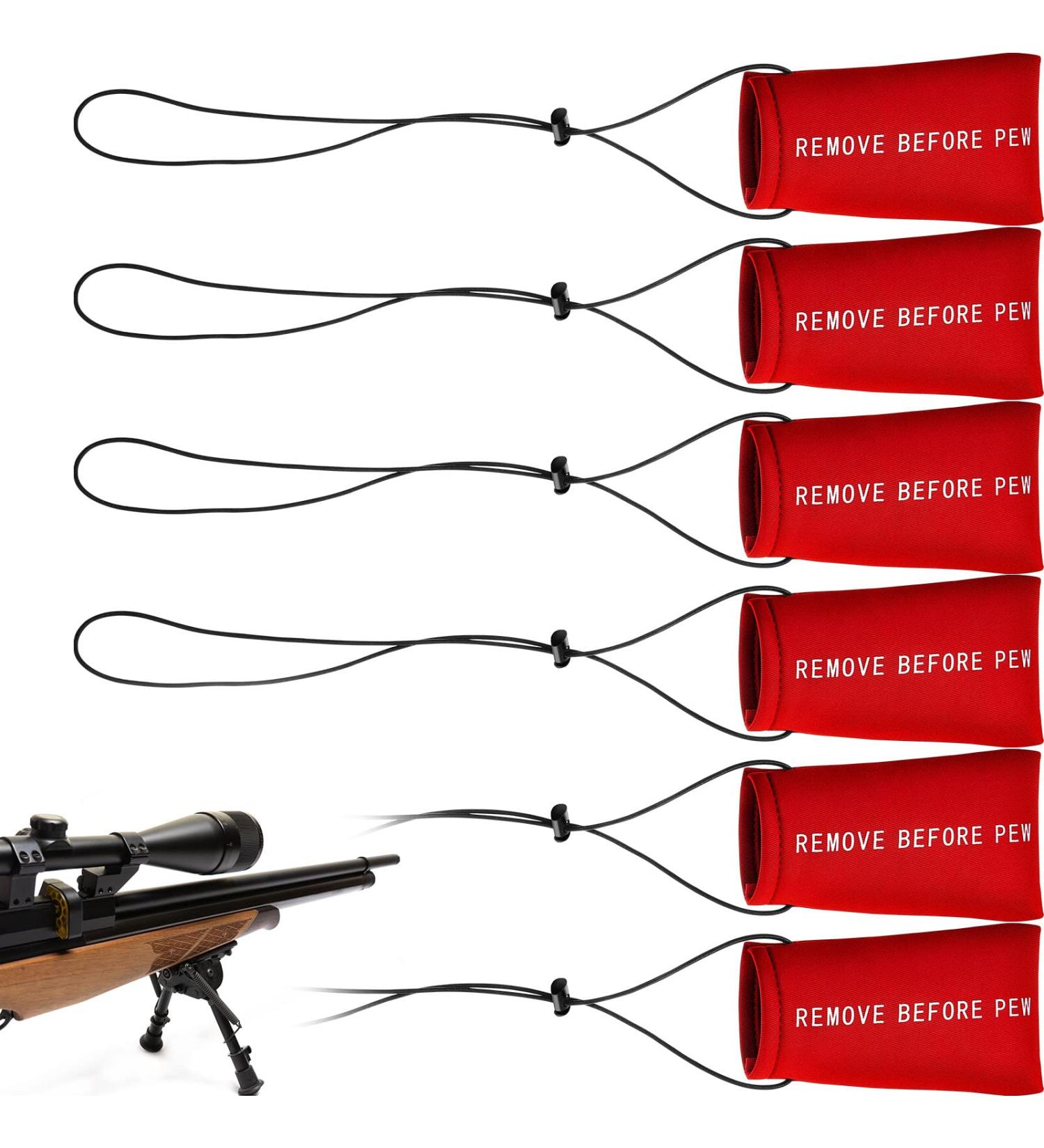 Riakrum 6 Pcs Airsoft & Paintball Barrel Cover with Bungee Cord | Red | 5.51 x 3.15 Inch - Buy Online on SooperMarket.com