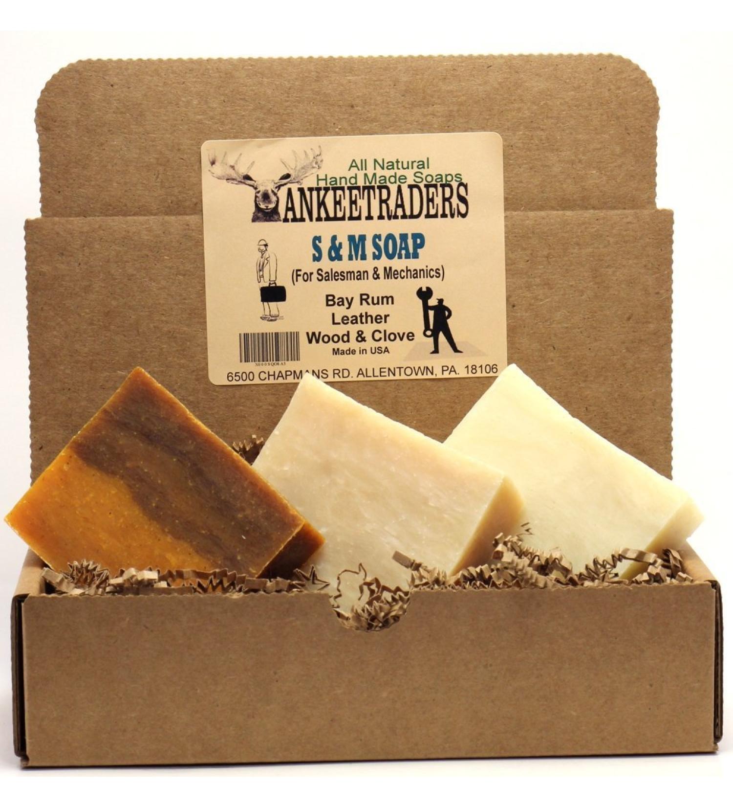 YANKEETRADERS S & M Soap (For Salesmen & Mechanics) Assortment Pack All Natural Handmade (3 Bars)