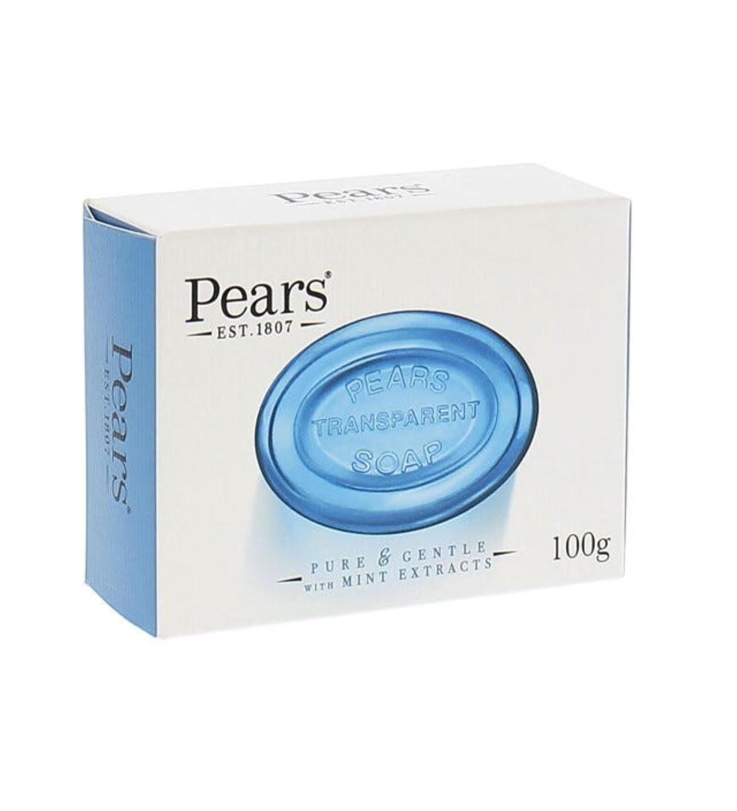 PEARS Bar Soap Pure and Gentle with Mint Extracts 0.1 kilograms WHITE Unscented 24 count (Pack of 1) - Buy Online on SooperMarket.com