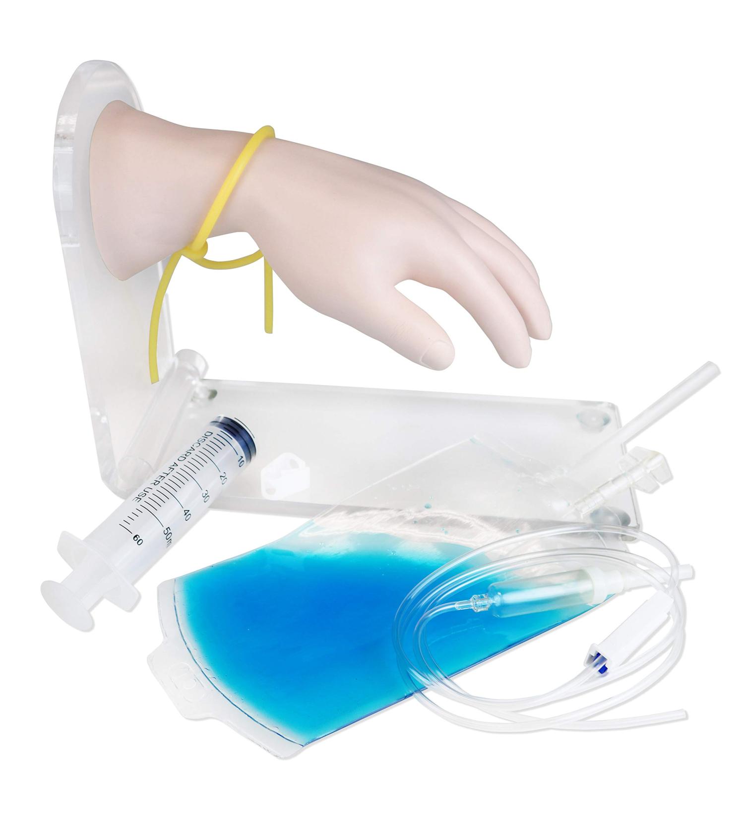 Vision Scientific VAZ800 Advance Opisthenar IV Injection Hand Model - Realistic Soft Material Detailed Injectable Metacarpal & Digital Thumb Veins for Medical Training - Buy Online on SooperMarket.com