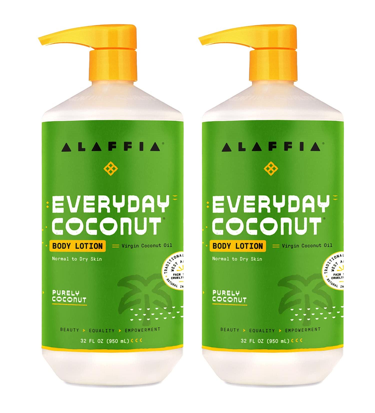 Alaffia Everyday Coconut Hydrating Body Lotion 64 Fl Oz (2 Pack) | Moisturizing Coconut Oil for Soft & Supple Skin | Normal to Dry Skin Support - Buy Online on SooperMarket.com