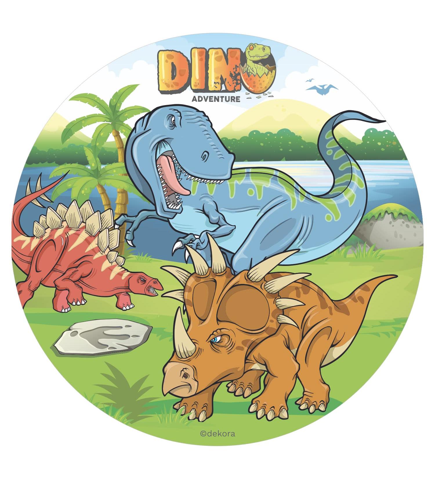 Dekora - 145093 Dinosaur Edible Wafer Paper Cake Topper| Rice Paper | - 20cm - Buy Online on SooperMarket.com