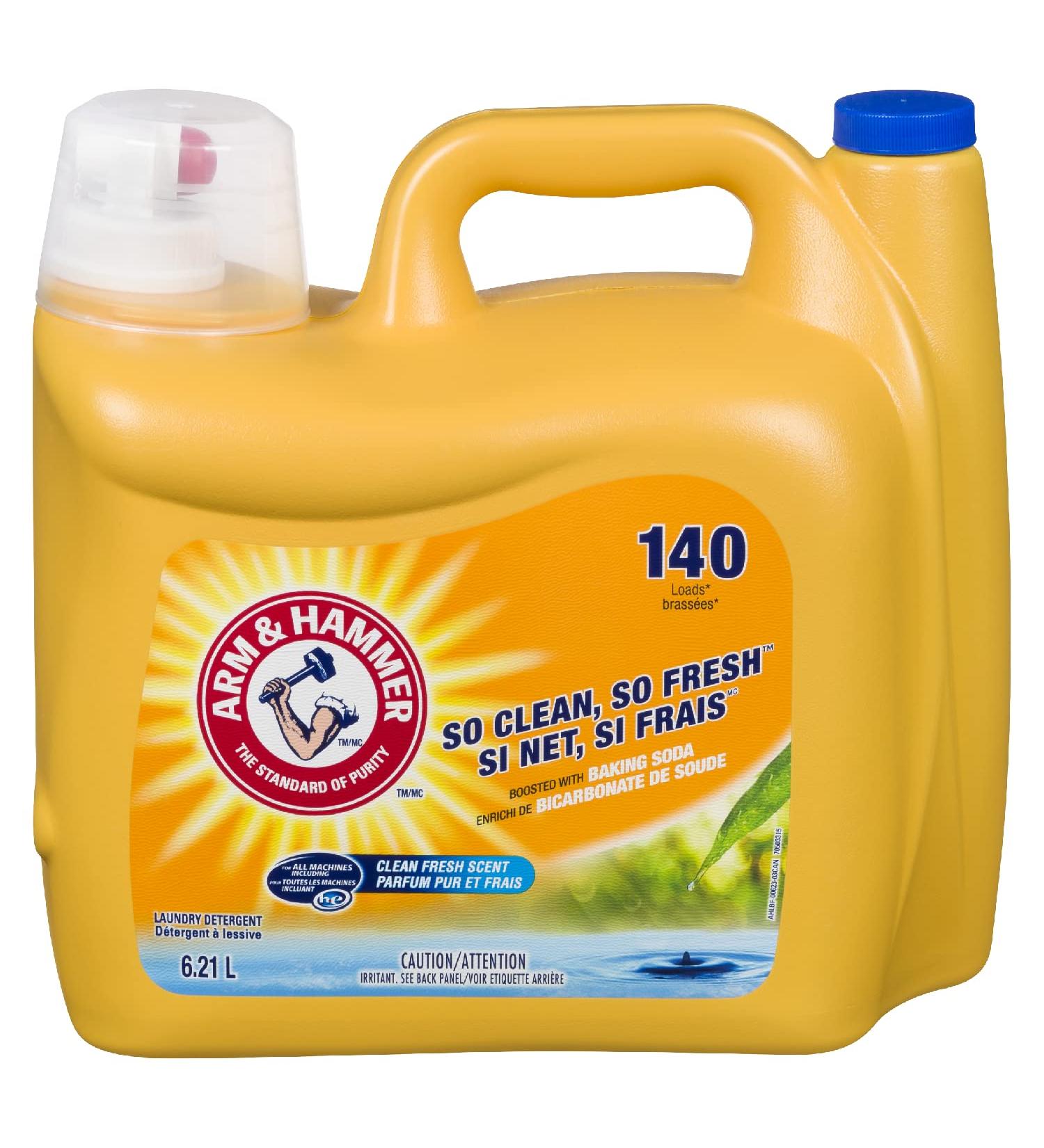 Arm & Hammer Laundry Detergent Liquid Soap Clean Fresh Scent 140 Loads 6.21 L Value Size - Buy Online on SooperMarket.com