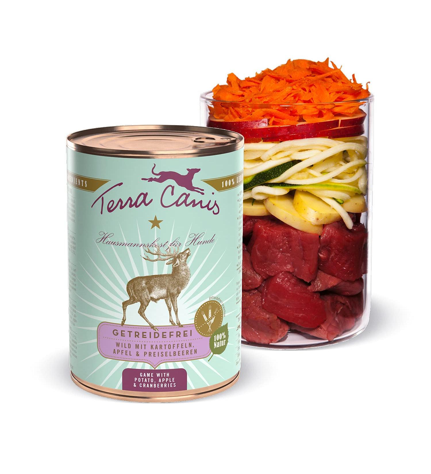 Terra Canis Grain-Free Wet Dog Food 400g - Wild Potato Apple & Cranberry - Premium Raw Quality Low-Allergenic & Gluten-Free - Buy Online on SooperMarket.com