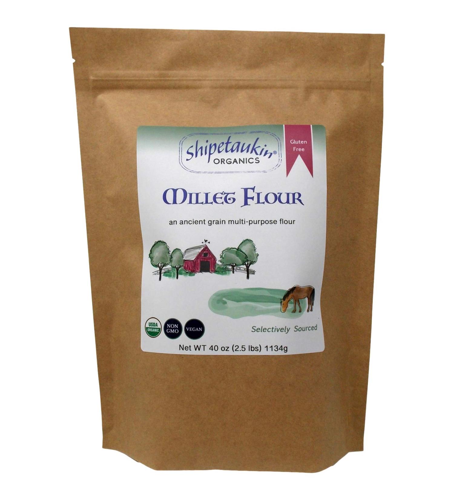 Organic Shipetaukin Millet Flour 2.5 lbs - Gluten Free, Non-GMO, Multi-Purpose - Buy Online on SooperMarket.com