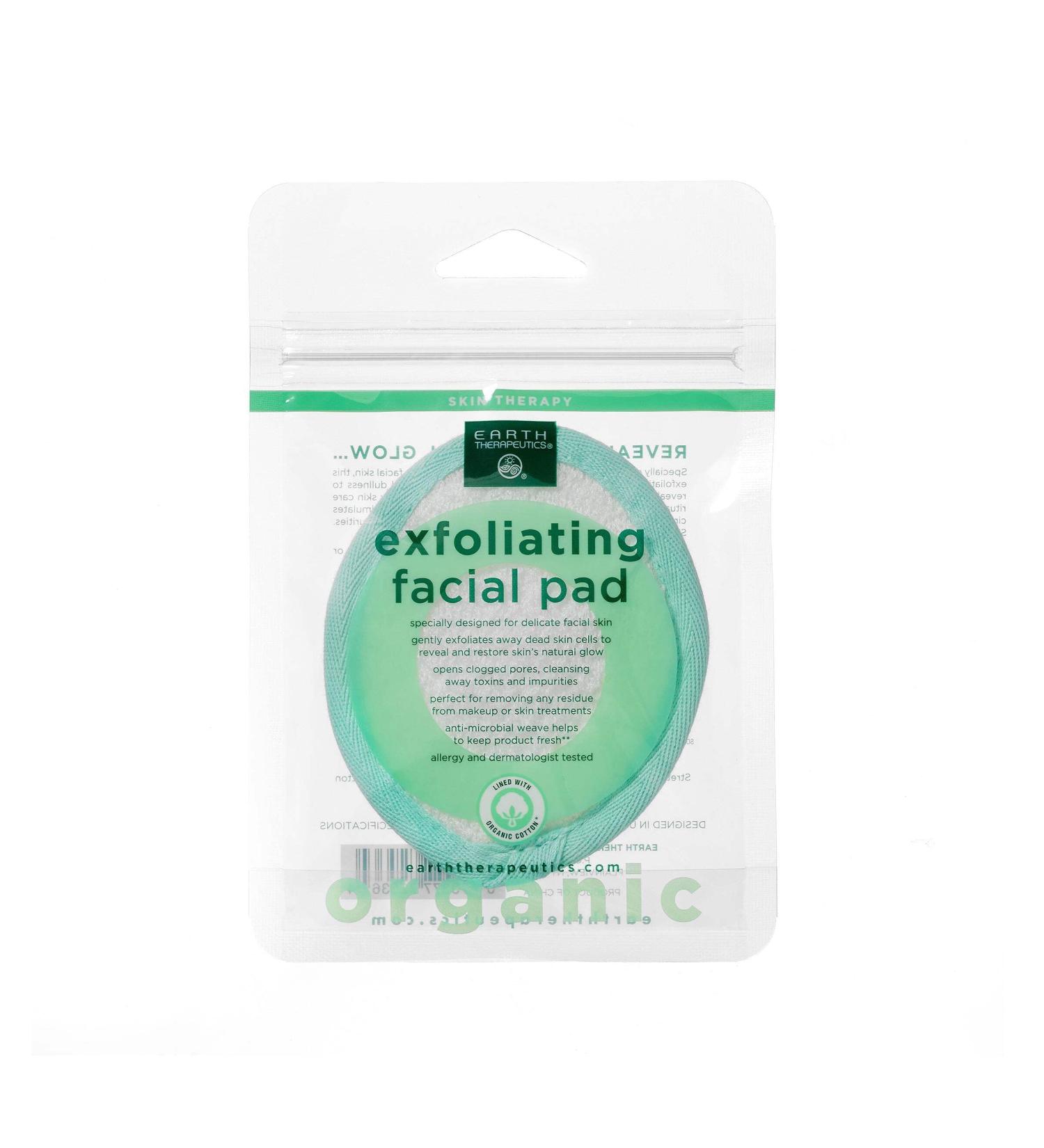 Buy Earth Therapeutics Organic Cotton Exfoliating Facial Pad | Gentle Skin Exfoliation for All Skin Types | Eco-Friendly Beauty Essential - Buy Online on SooperMarket.com