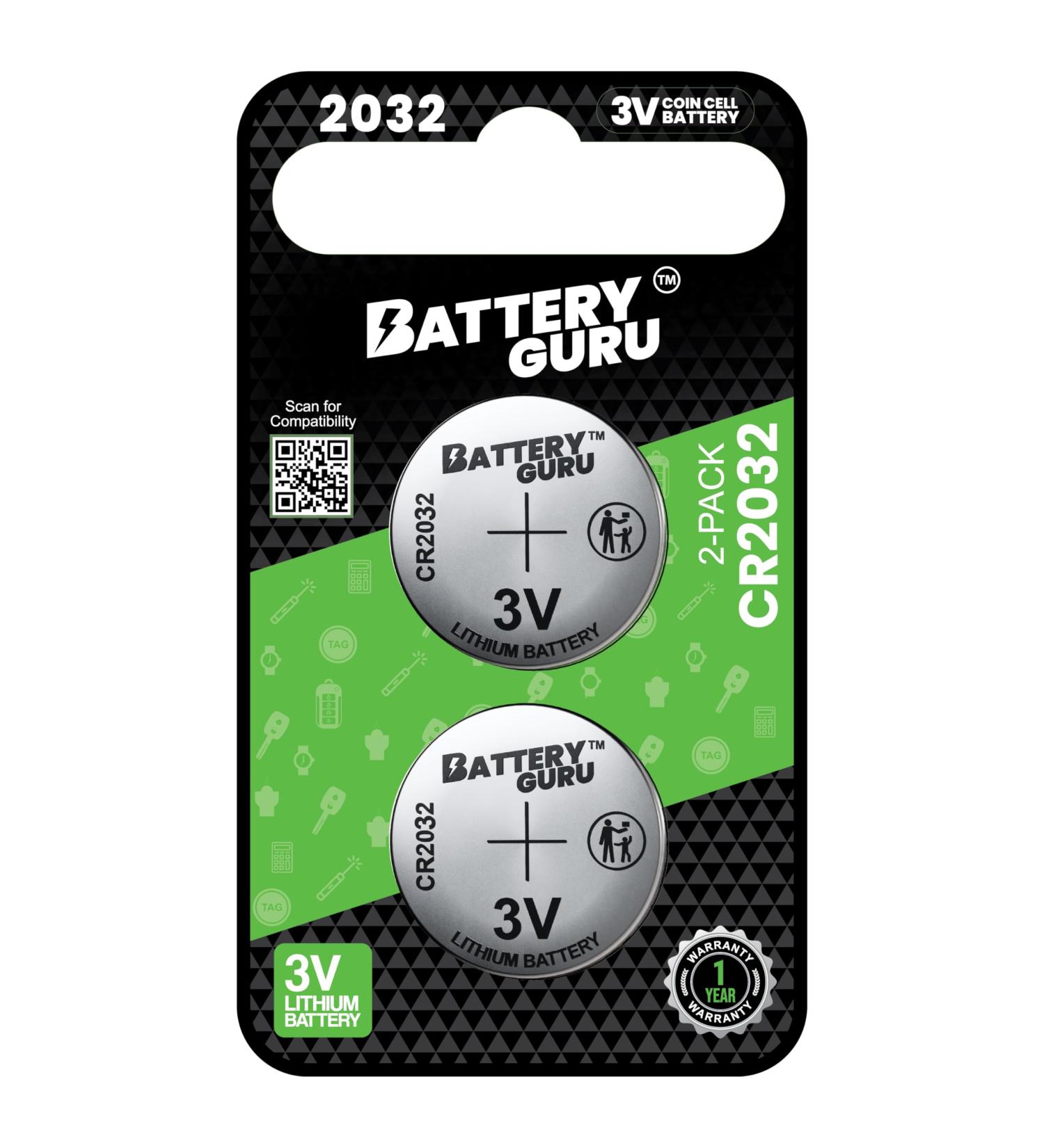 Car Key Battery for Buick Encore (2014-2024 Encore Remote Battery CR2032 3V Powered Pack of 2 2014-2024 Buick Encore CR2032