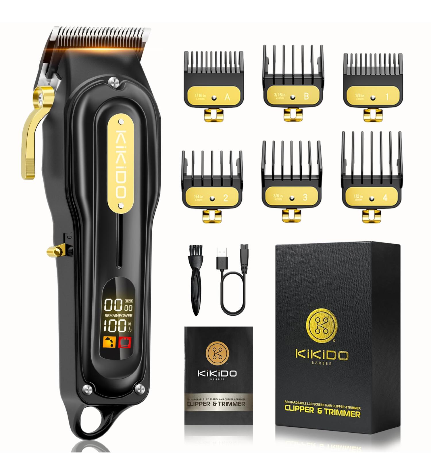KNCANEO Hair Clippers for Men Professional -Cordless Beard Trimmer Rechargeable Waterproof Barber Clippers for Hair Cutting & Grooming Electric Shaver Gift for Men - Buy Online on SooperMarket.com