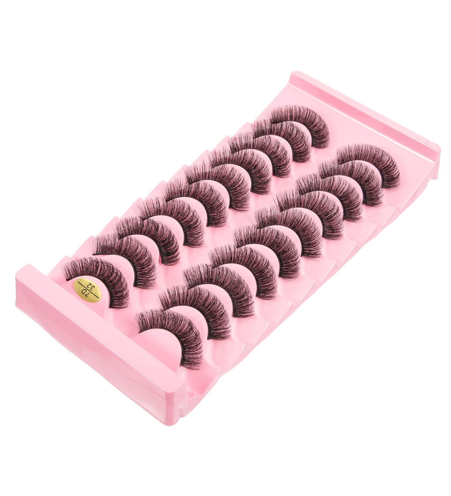 POPETPOP 10 Pairs Fake Eyelashes 7d Fiber Russia European and American - Buy Online on SooperMarket.com