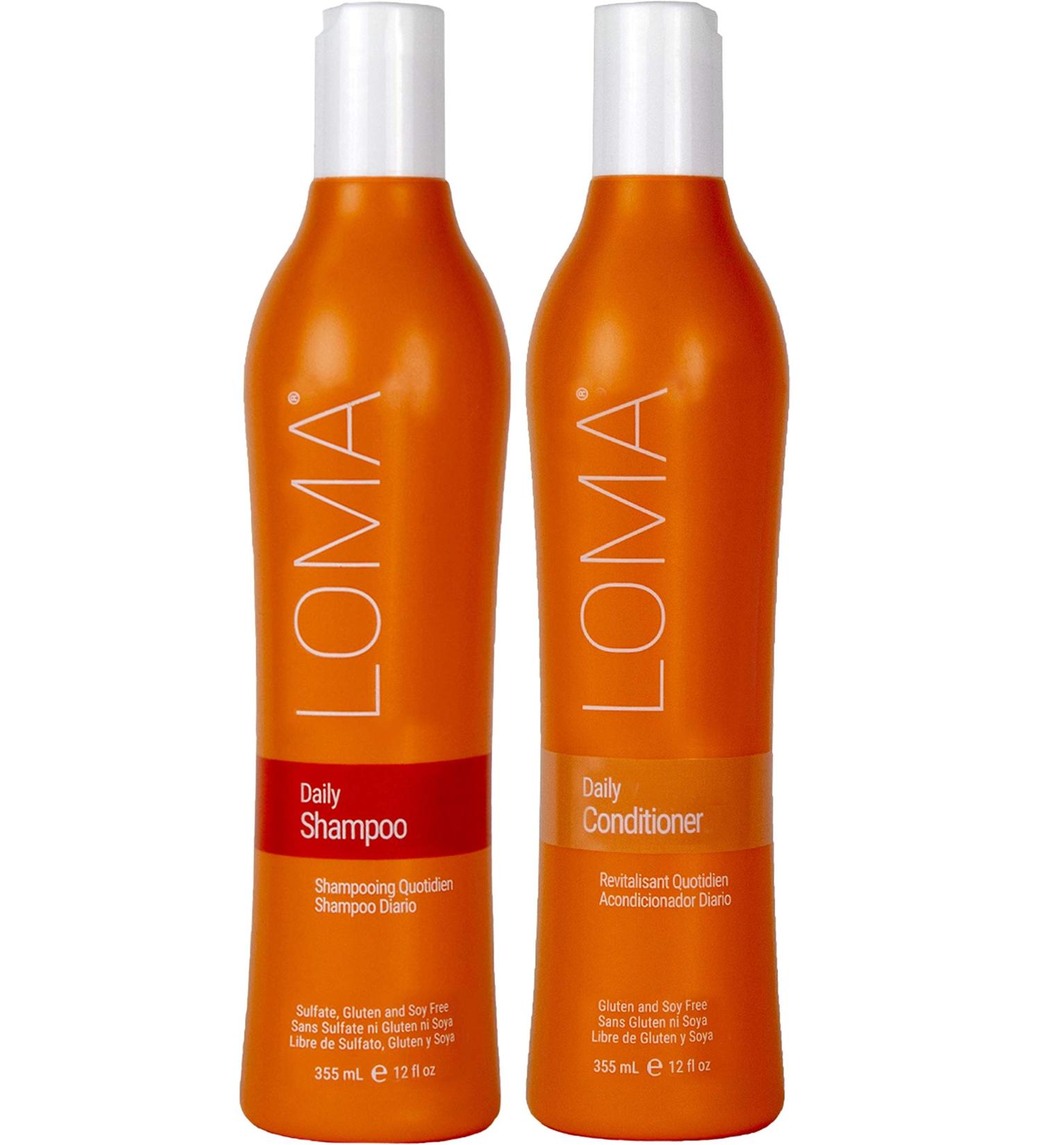 LOMA Daily Shampoo (clear formula) and Daily Conditioner (DUO PACK) 12 Ounce Each