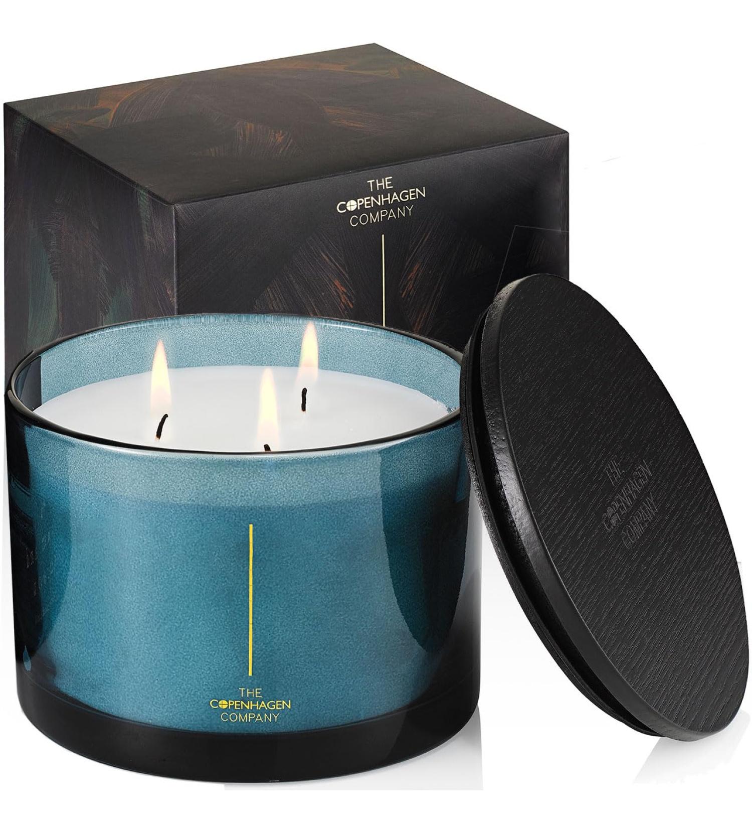 Luxury Scented Candle Gifts for Women | 40 Hours Burn Time | Bergamot Rose & Sandalwood | The Copenhagen Company - Buy Online on SooperMarket.com