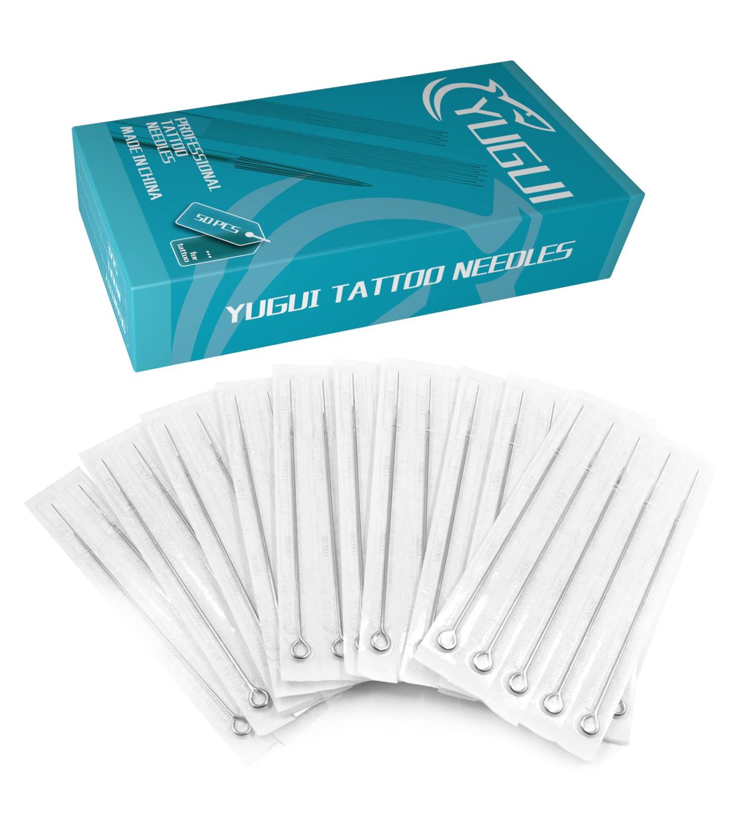 Yugui 50Pcs Stick and Poke Needles - Mixed Sizes 3RL, 5RL, 7RL, 9RL, 3RS, 5RS, 7RS, 9RS, 5M1, 7M1 - Buy Online on SooperMarket.com
