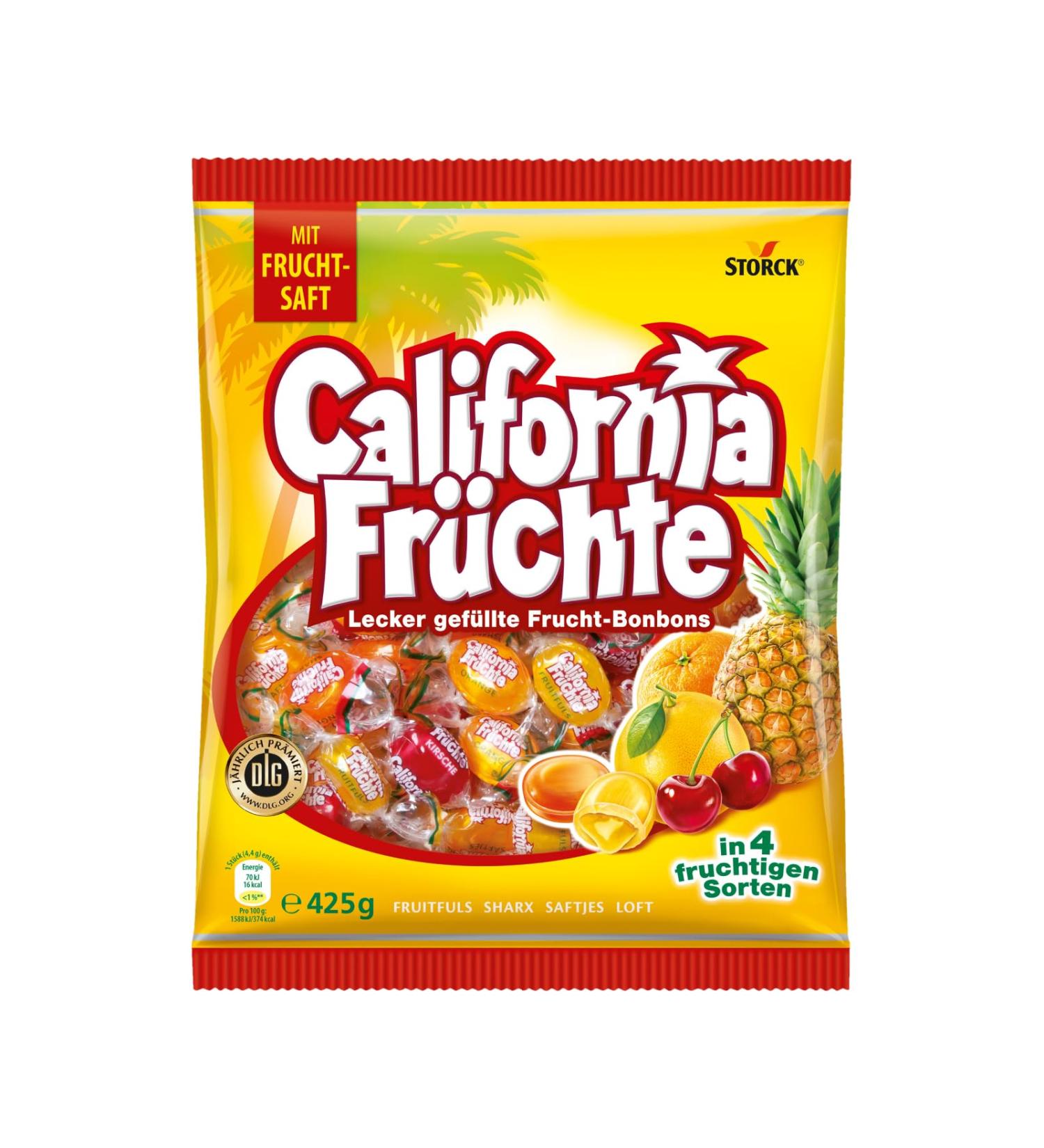 California Fruits Filled Candies 425g - Juicy Fruit Varieties | International Shipping - Buy Online on SooperMarket.com