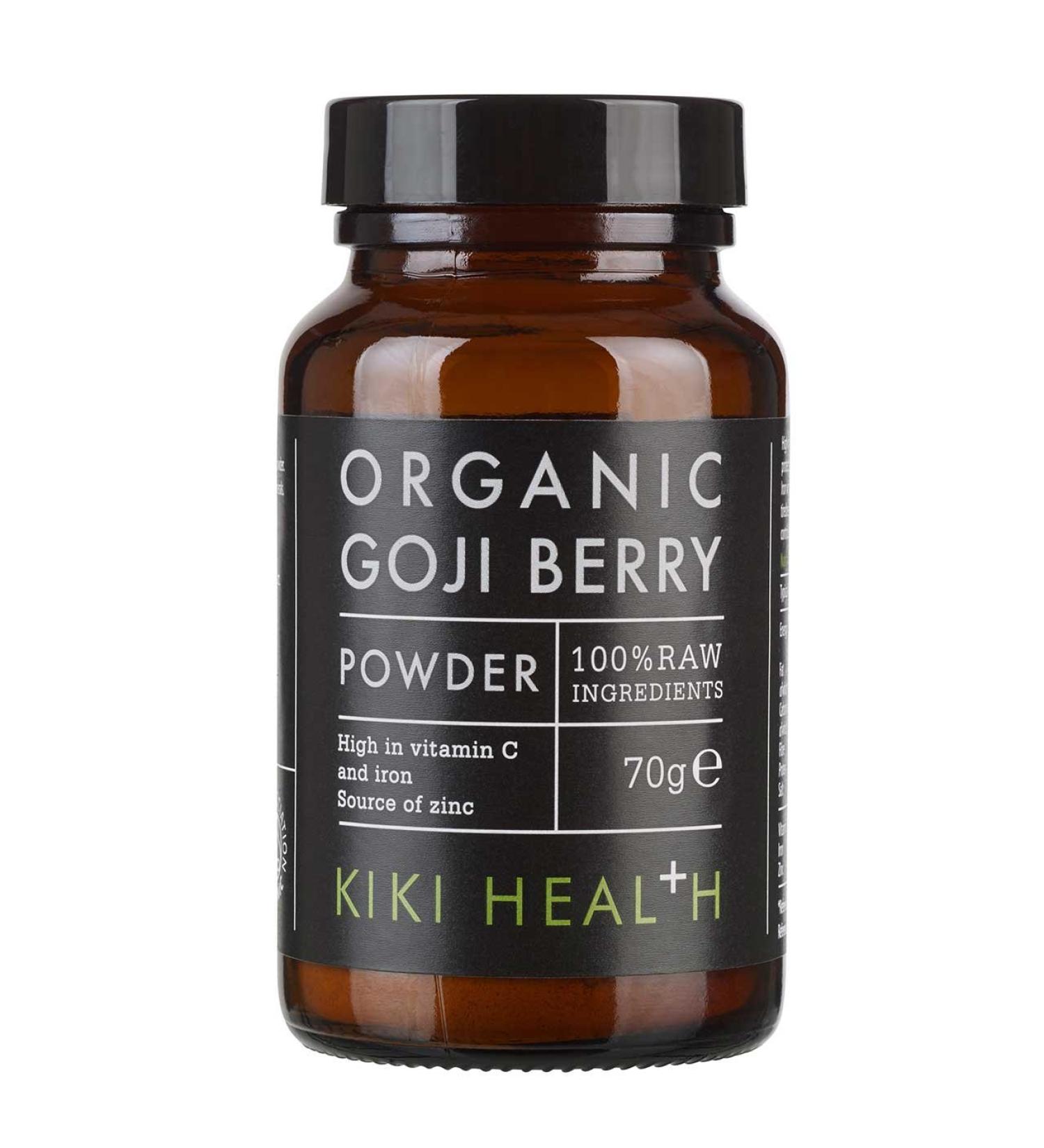 KIKI Health 100% Raw Organic Goji Berry Powder 70g | Premium Certified Organic Superfood from Qinghai-Tibet Plateau | High in Vitamin C & Iron Suitable for Vegans | Nourish Your Body Naturally - Buy Online on SooperMarket.com