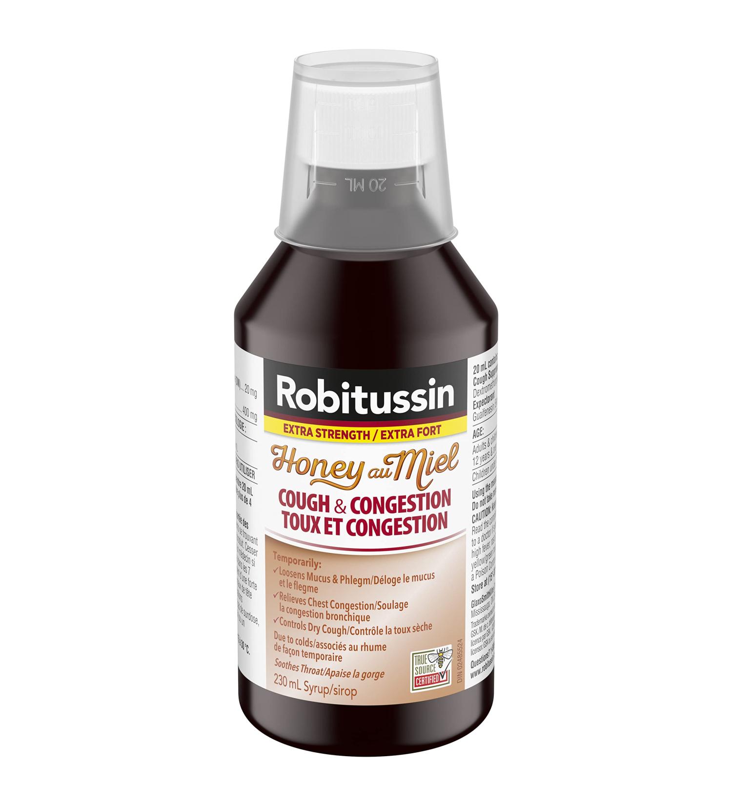 Robitussin Extra Strength Honey Cough & Congestion Syrup 230 mL - Buy Online on SooperMarket.com