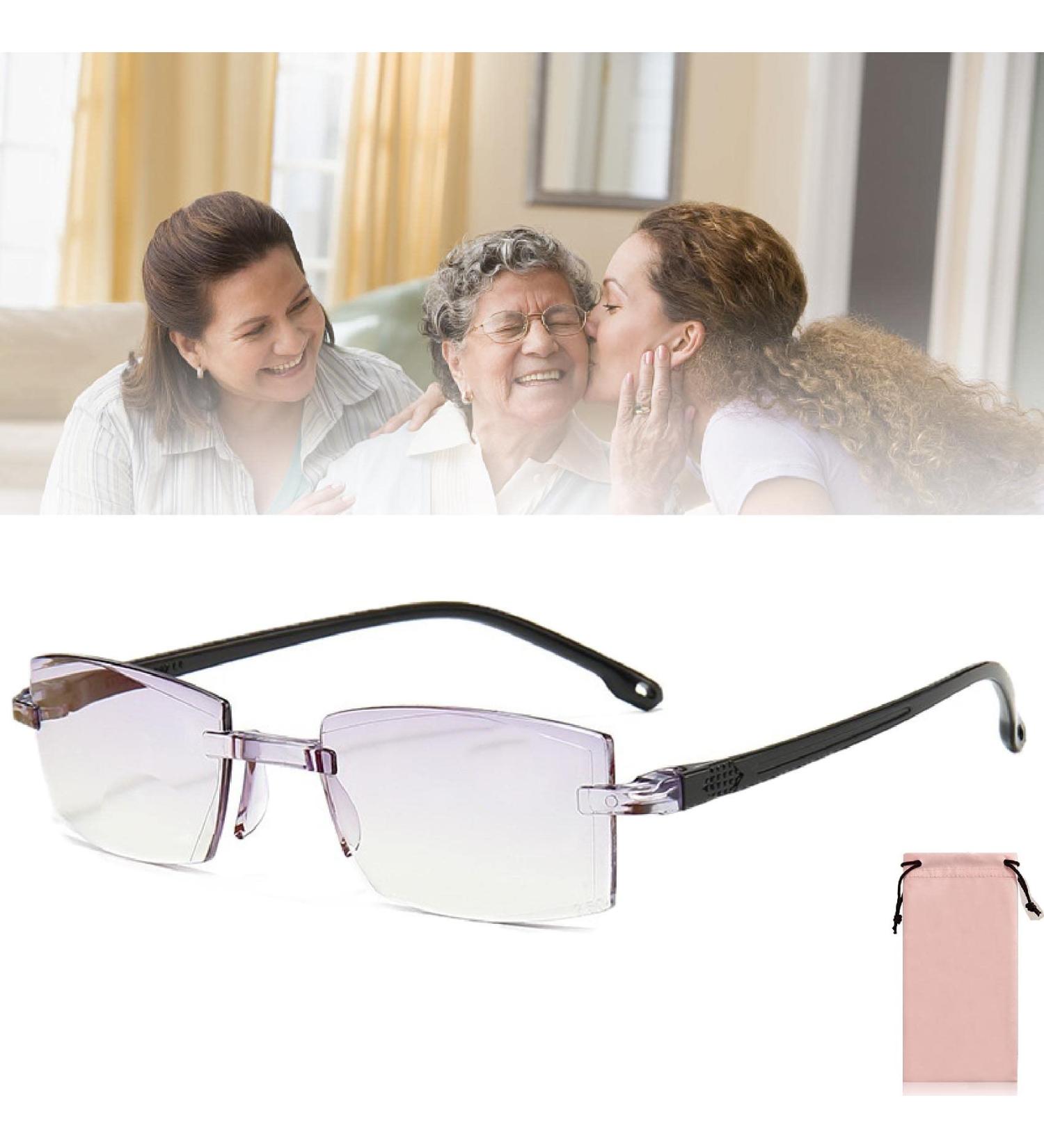 Sapphire Dual Focus Anti Blue Light Reading Glasses - High Hardness 1.5 Diopters for Men & Women in Purple Blue - Buy Online on SooperMarket.com