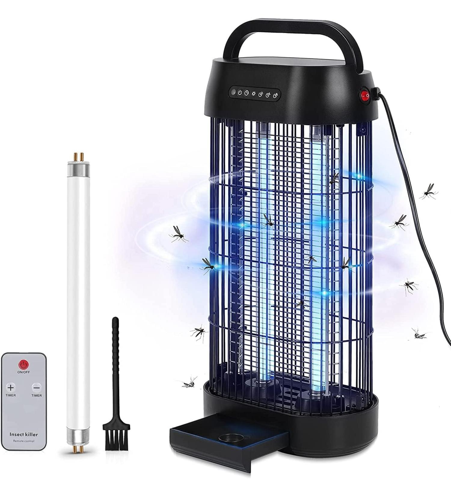 EUQQU 18W UV Insect Mosquito Lamp - Electric Fly Trap with Remote Timer IPX4 - Effective Indoor Pest Defense for 80 m  - Buy Online on SooperMarket.com