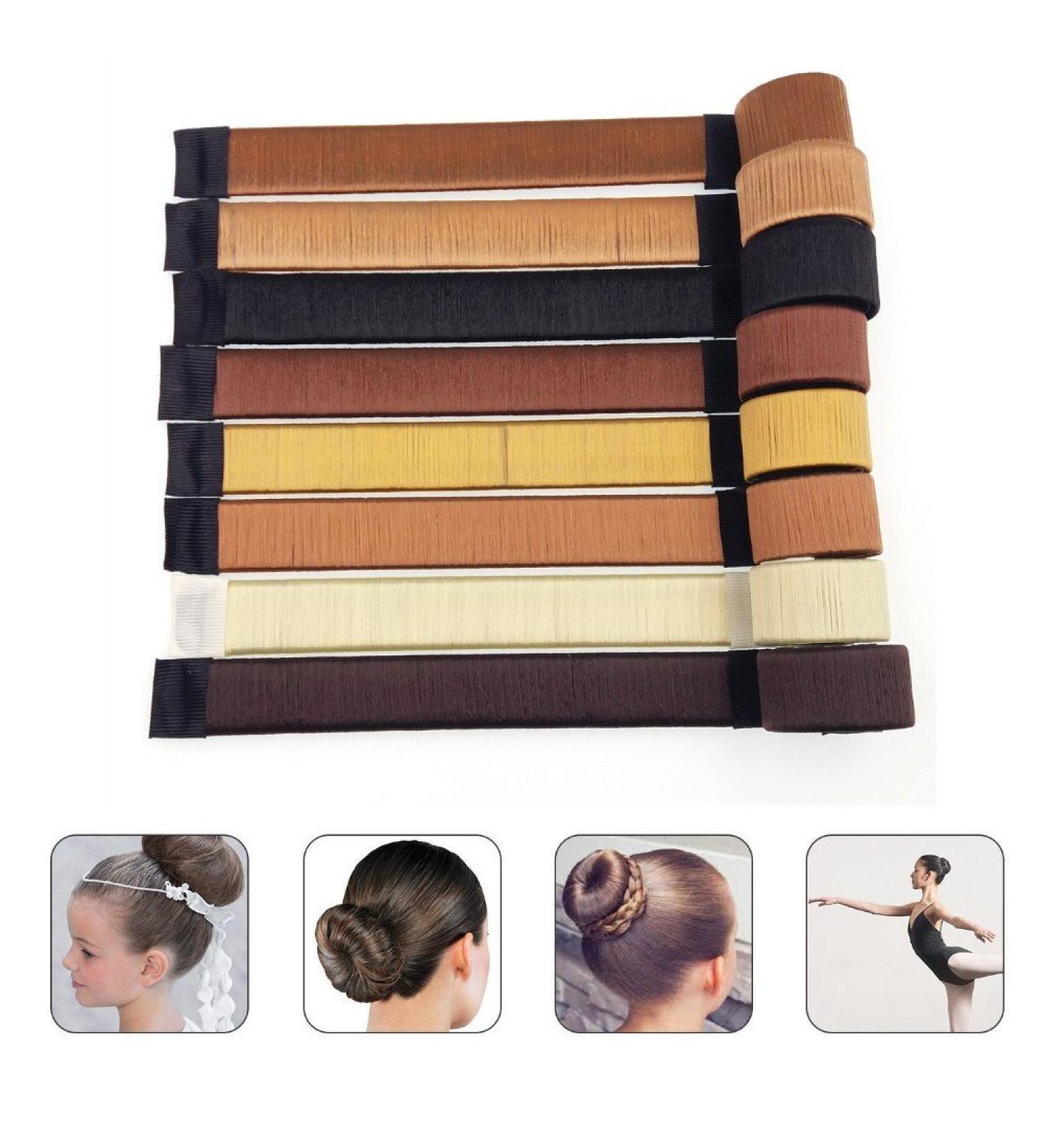 JZK Set of 8 Hair Bun Styling Tools - Donut Hair Bun Maker for Women & Girls | 8 Colors - DIY Hair Accessories - Buy Online on SooperMarket.com