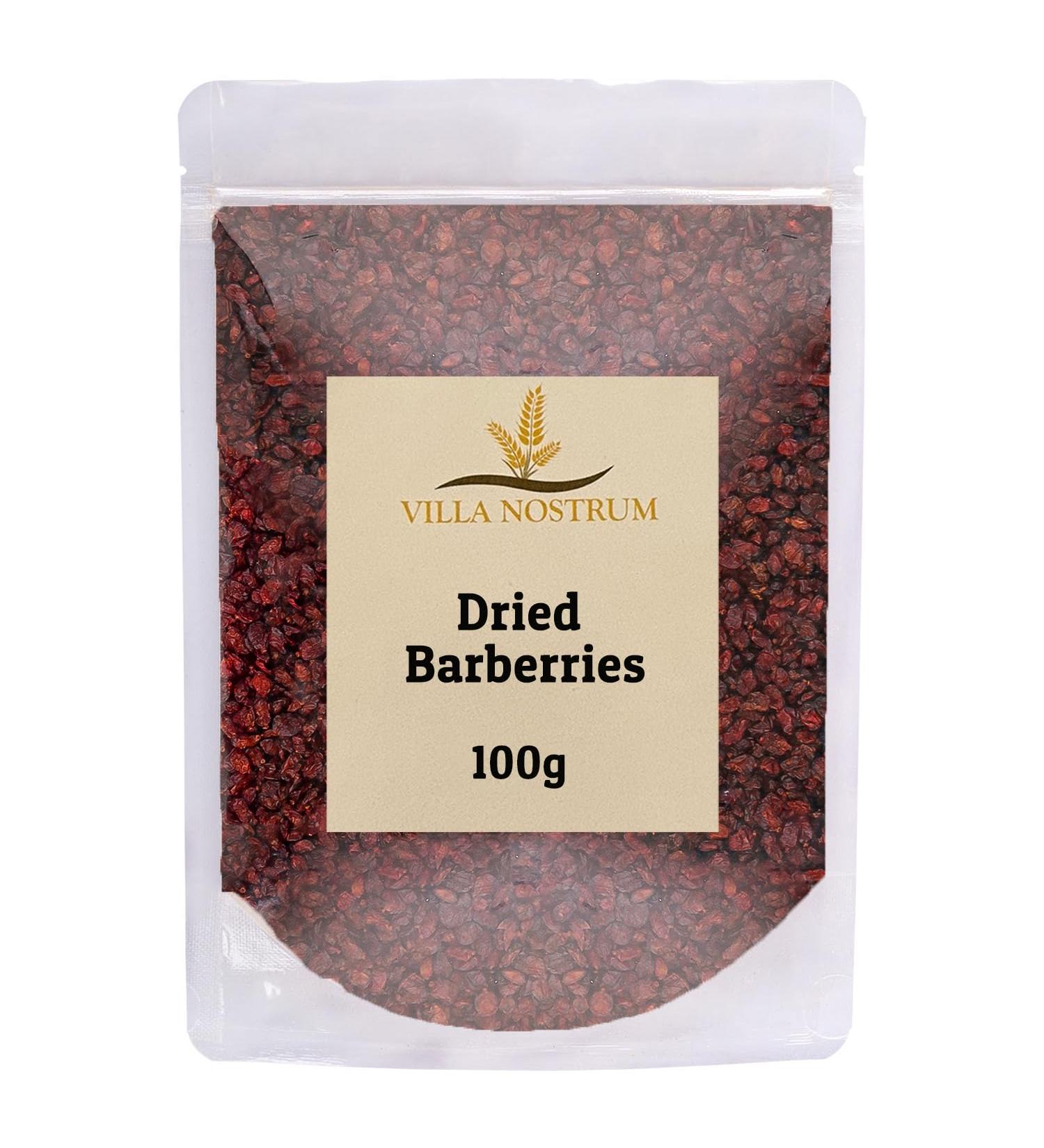 Dried Barberries 100g by Villa Nostrum - Natural Raw Dried Barberries - Buy Online on SooperMarket.com