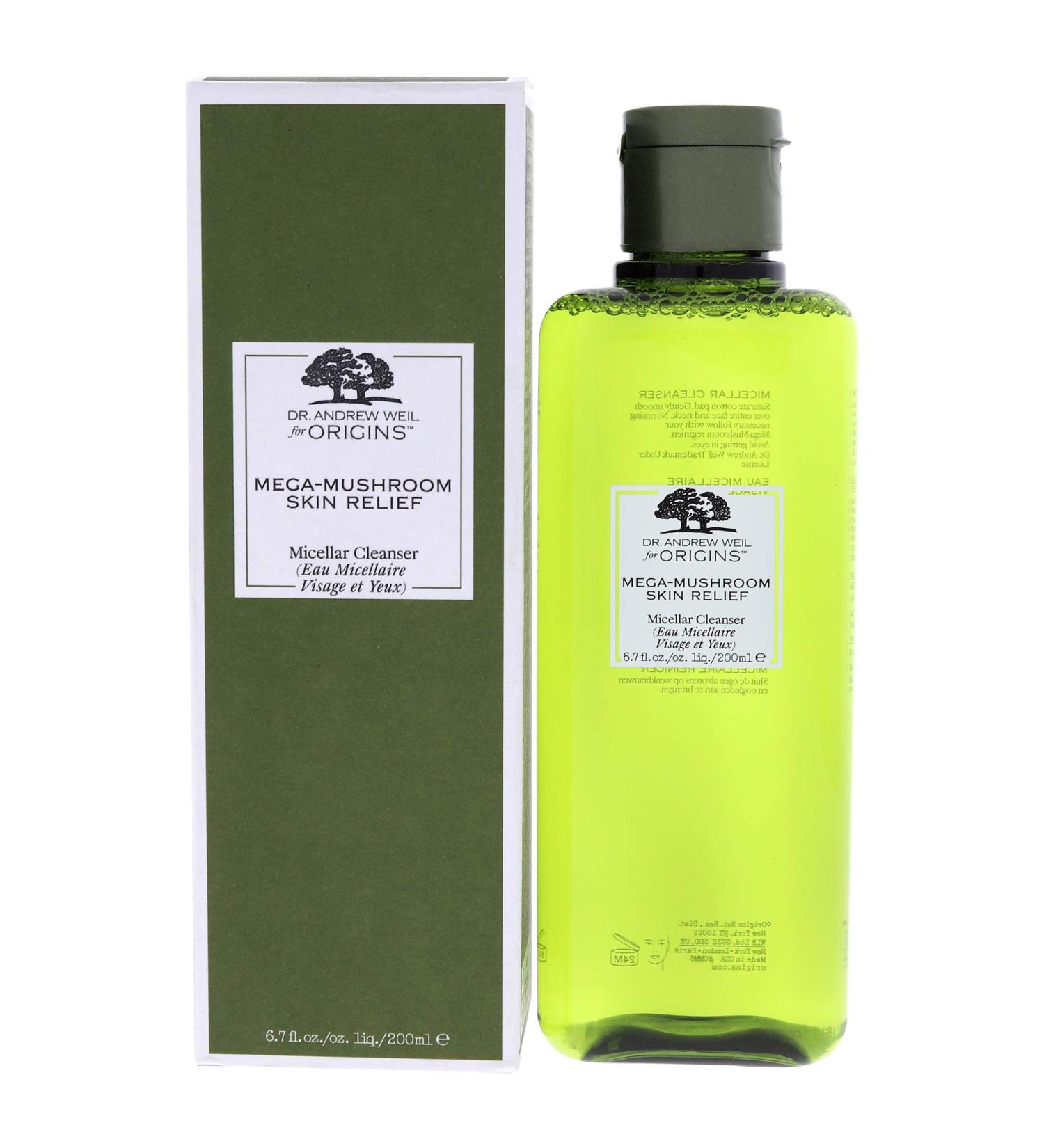 Origins Mega-Mushroom Skin Relief Micellar Cleanser 6.7 Fl Oz - Unisex Cleanser - Buy Online on SooperMarket.com