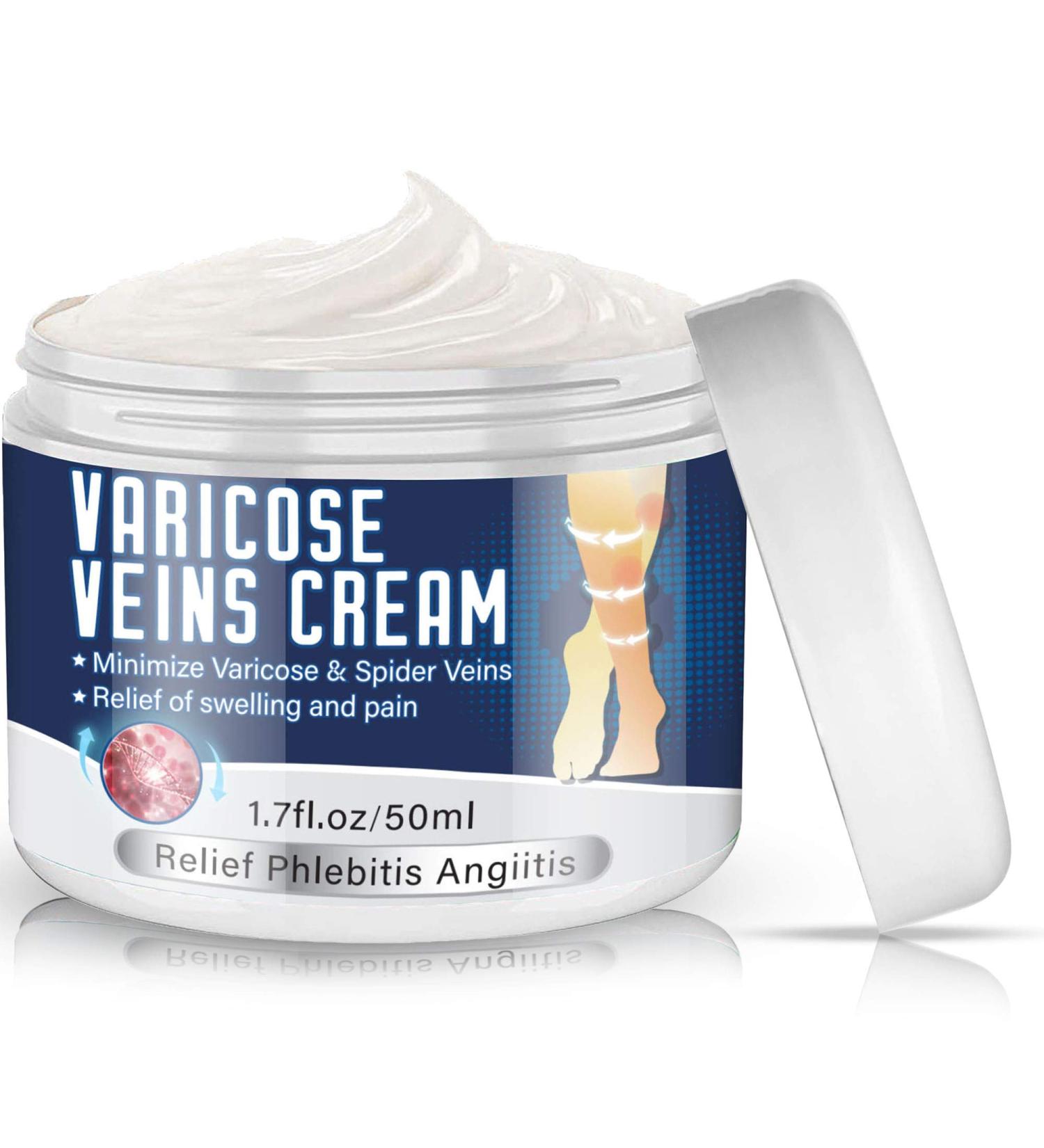 Varicose Veins Cream - Natural Treatment for Legs, Improve Blood Circulation, Strengthen Capillaries & Relieve Tired Legs - Buy Online on SooperMarket.com