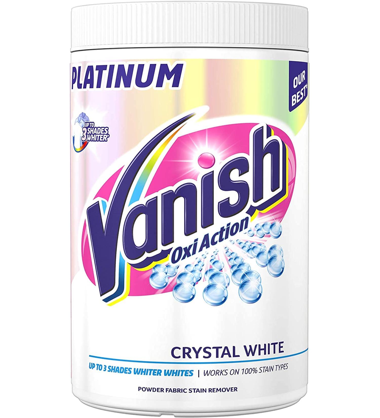 Vanish Fabric Stain Remover Platinum Oxi Action Powder Crystal Whites 1.41 kg - Buy Online on SooperMarket.com