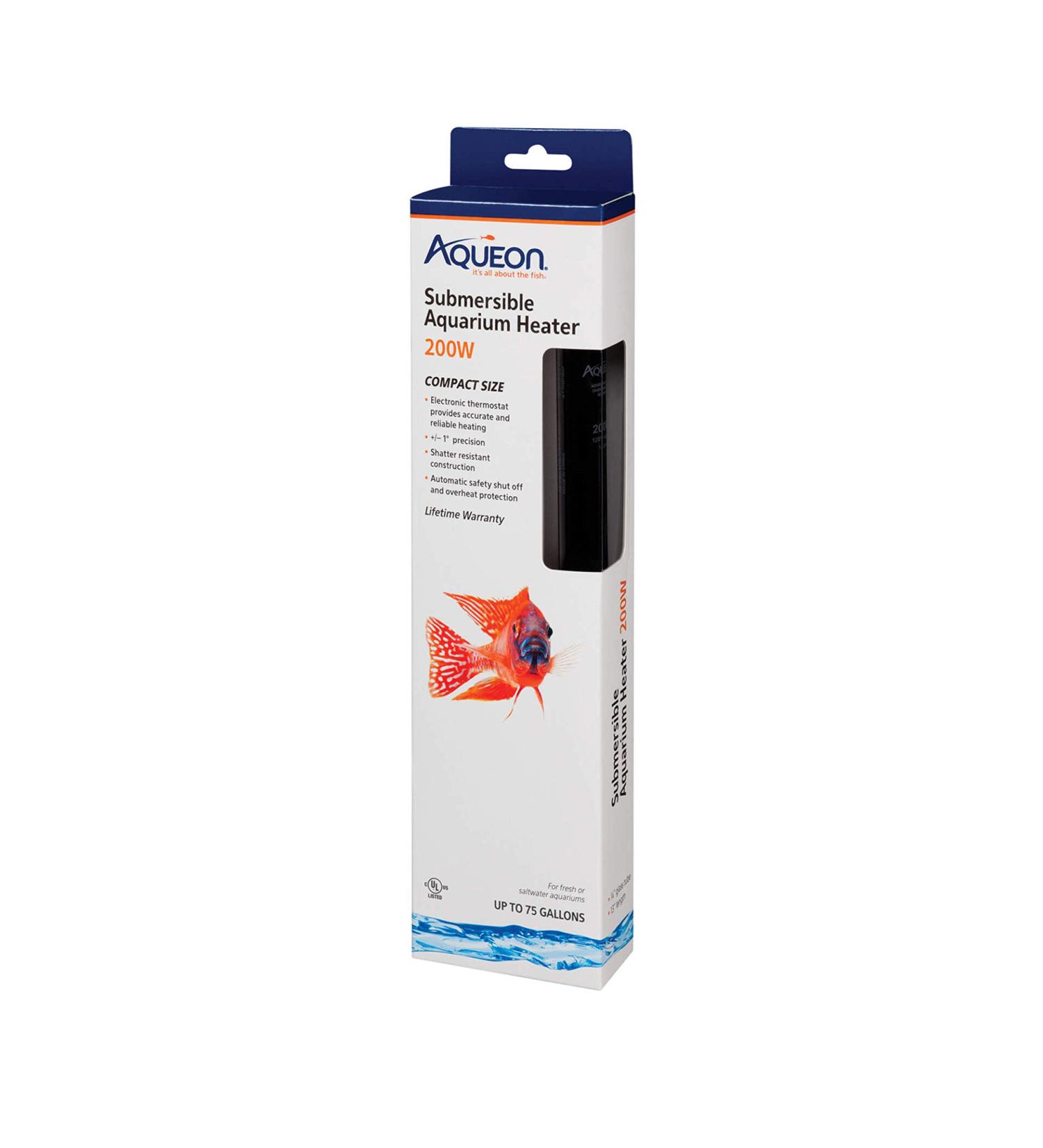 Aqueon 200 Watt Submersible Aquarium Heater for 75 Gallon Tanks - Buy Online on SooperMarket.com