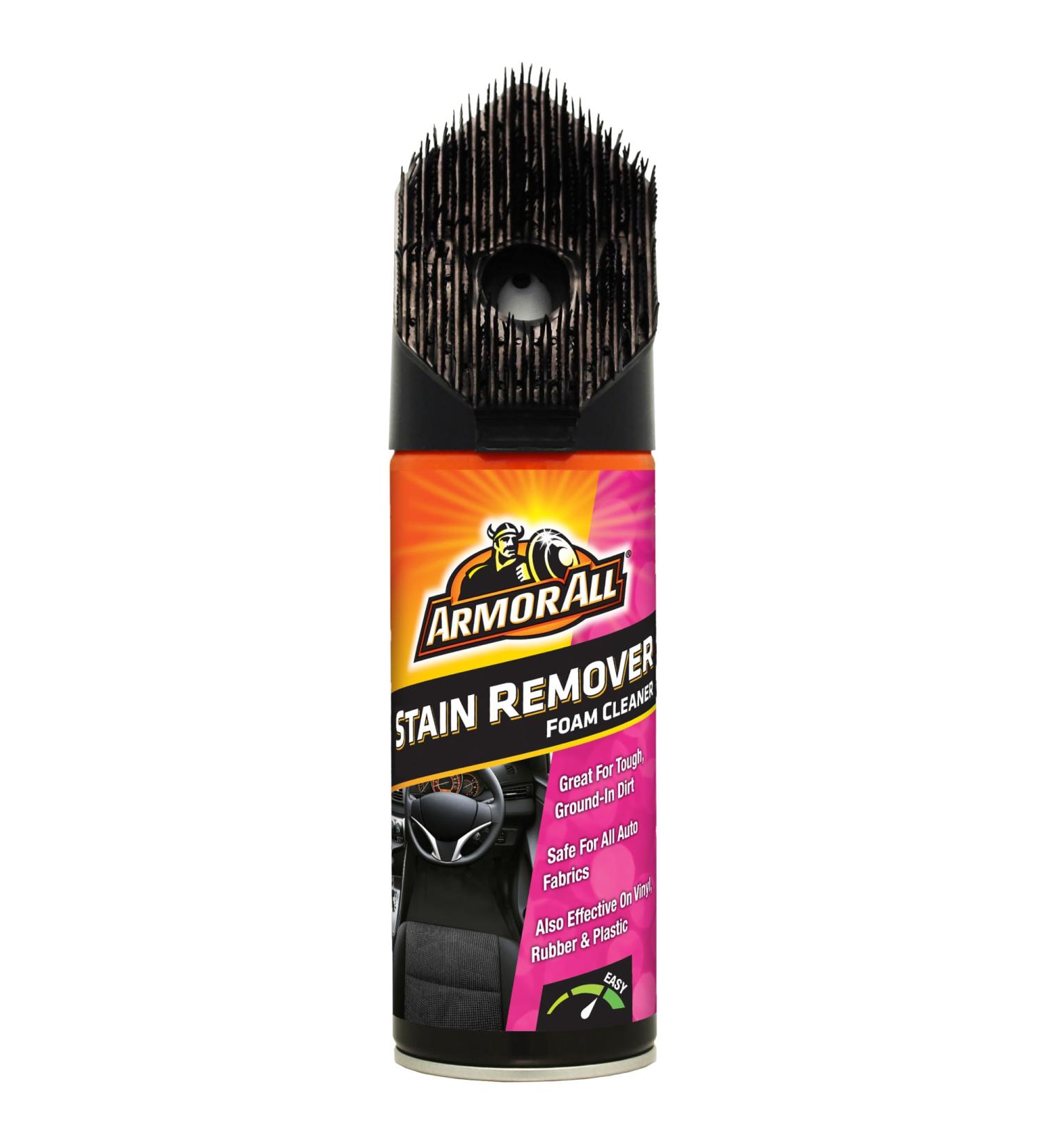Armor All Stain Remover Foam Cleaner Easily Removes Dirt and Stains with its Built-in Brush Suitable for All Fabric Vinyl Rubber and Plastic Surfaces Ideal for Car Detailing