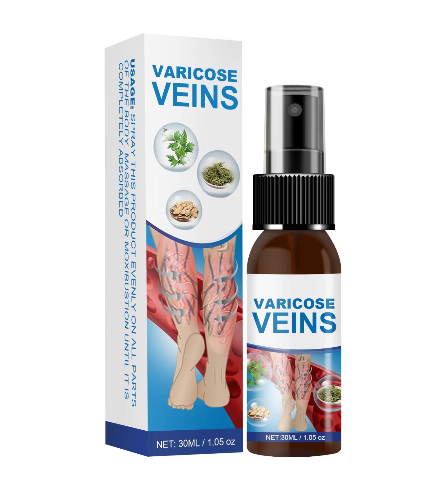 Varicose Veins Miracle Spray: Treatment for Legs to Improve Blood Circulation, Soothe Spider Veins and Relieve Tiredness - Buy Online on SooperMarket.com