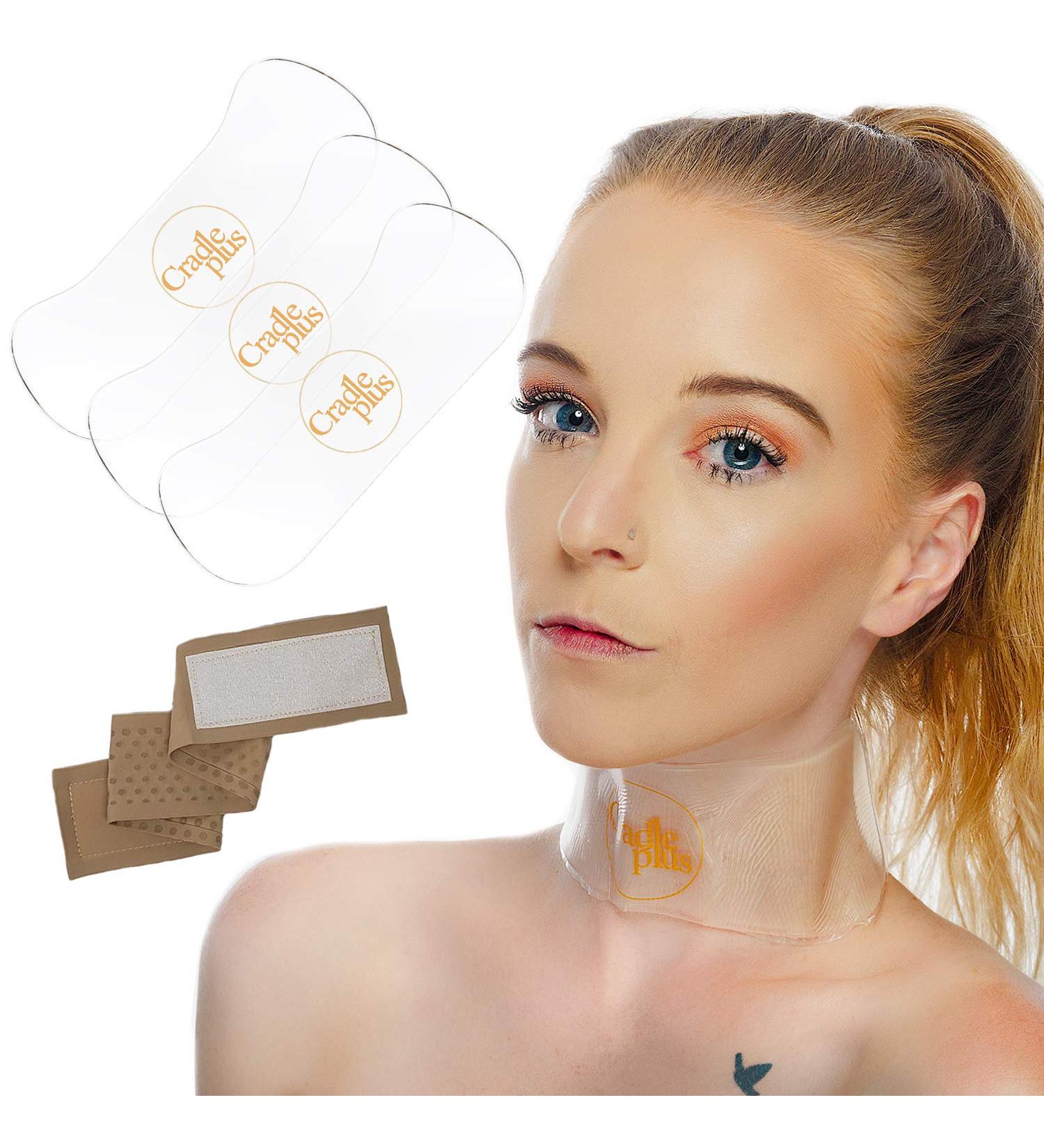 Silicone Neck Wrinkle Pads with Strap - Pack of 3 | Reusable Anti-Aging Masks for Neck Lines Treatment - Buy Online on SooperMarket.com