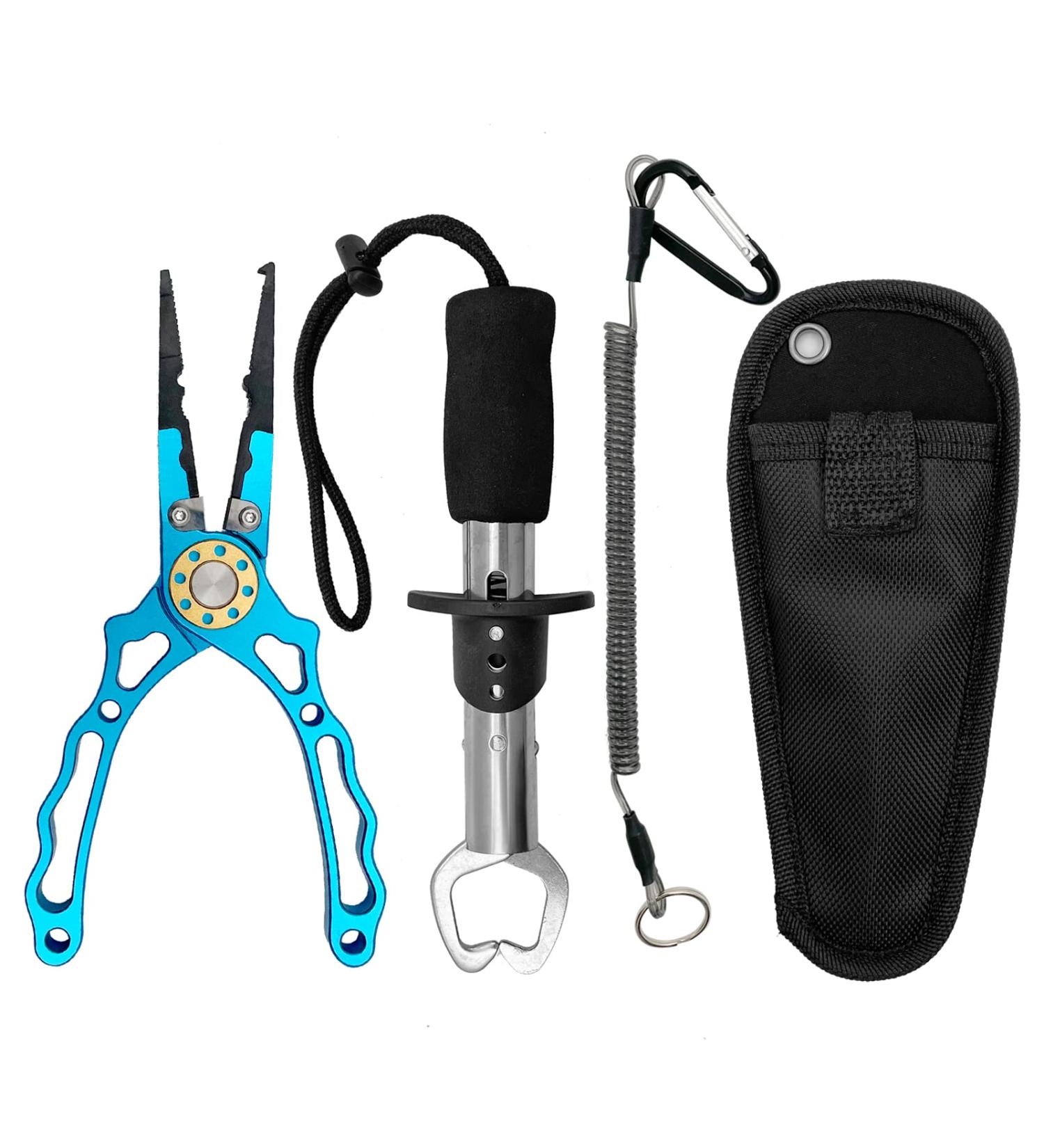 Ismosm Fishing Pliers & Gripper: Multi-Functional Gear for Salt & Fresh Water - Blue - Buy Online on SooperMarket.com