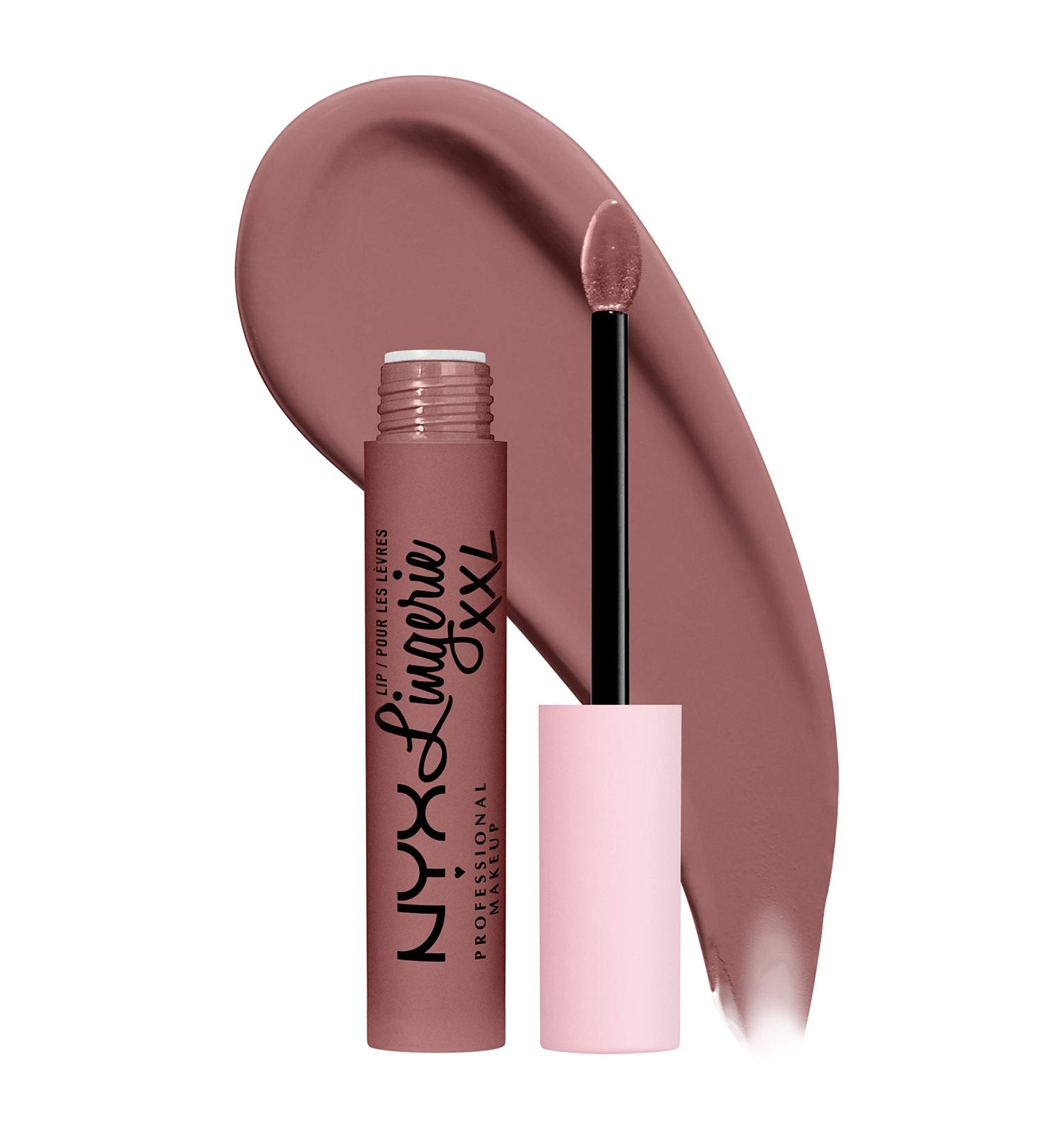 NYX Lip Lingerie XXL Matte Liquid Lipstick in Unhooked - Grey Toned Beige | 0.13 Fl Oz - Buy Online on SooperMarket.com