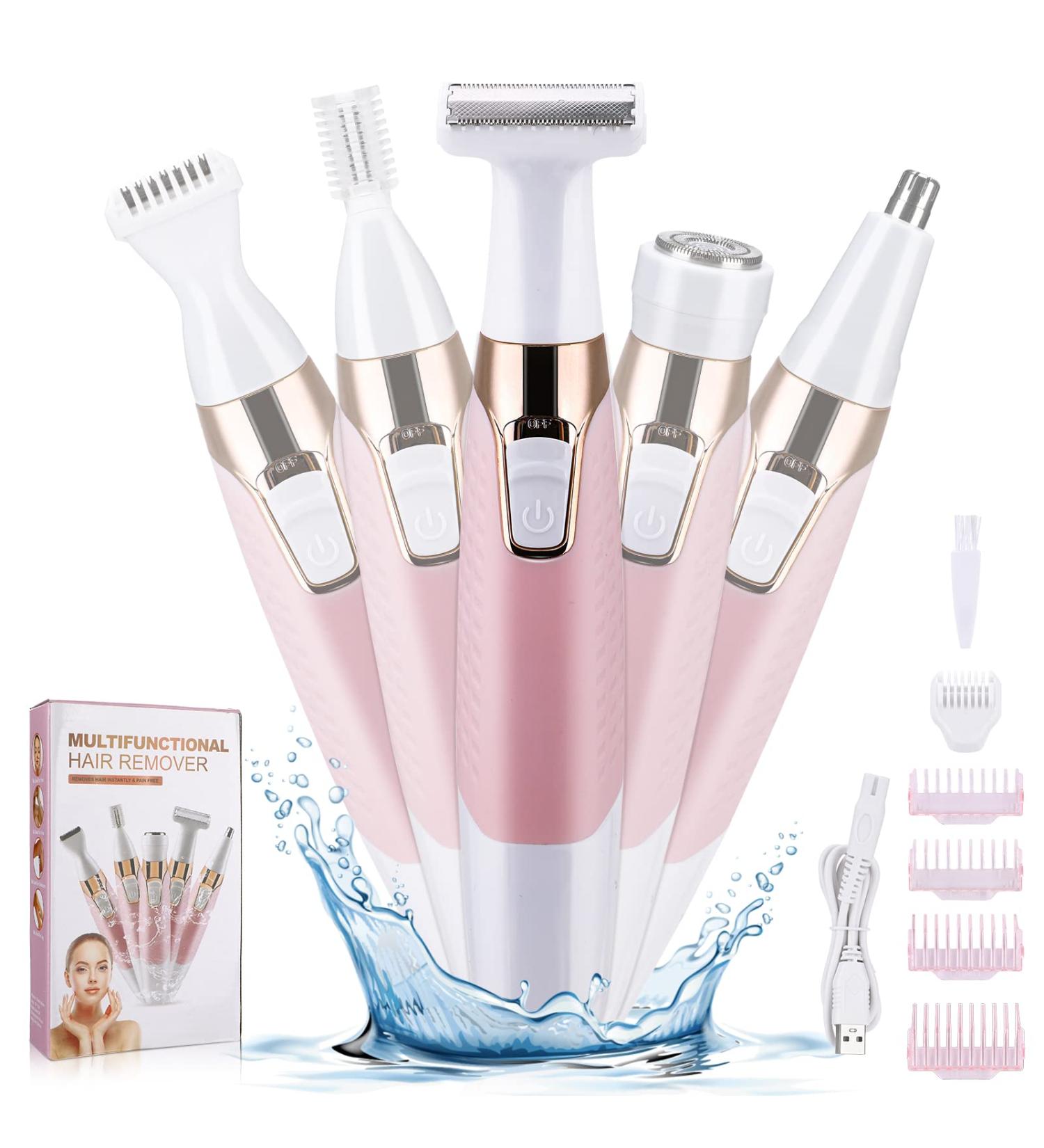 BestMal 5 in 1 Bikini Trimmer & Face Razor for Women - Rechargeable & Painless Hair Removal - Buy Online on SooperMarket.com