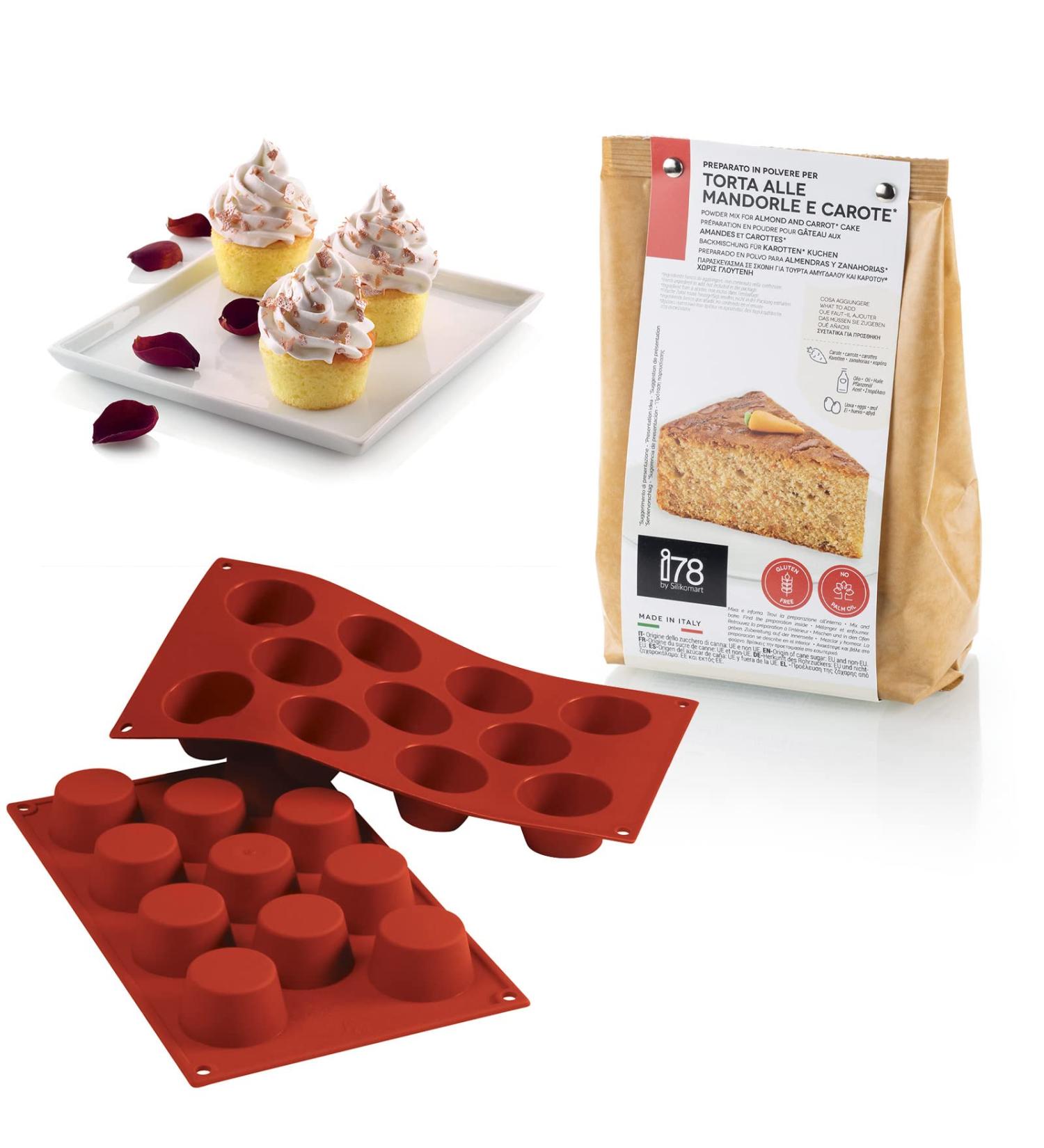 Silikomart SF022 Mini Muffin for Almond and Carrot Cake Mix - Shop Now! - Buy Online on SooperMarket.com
