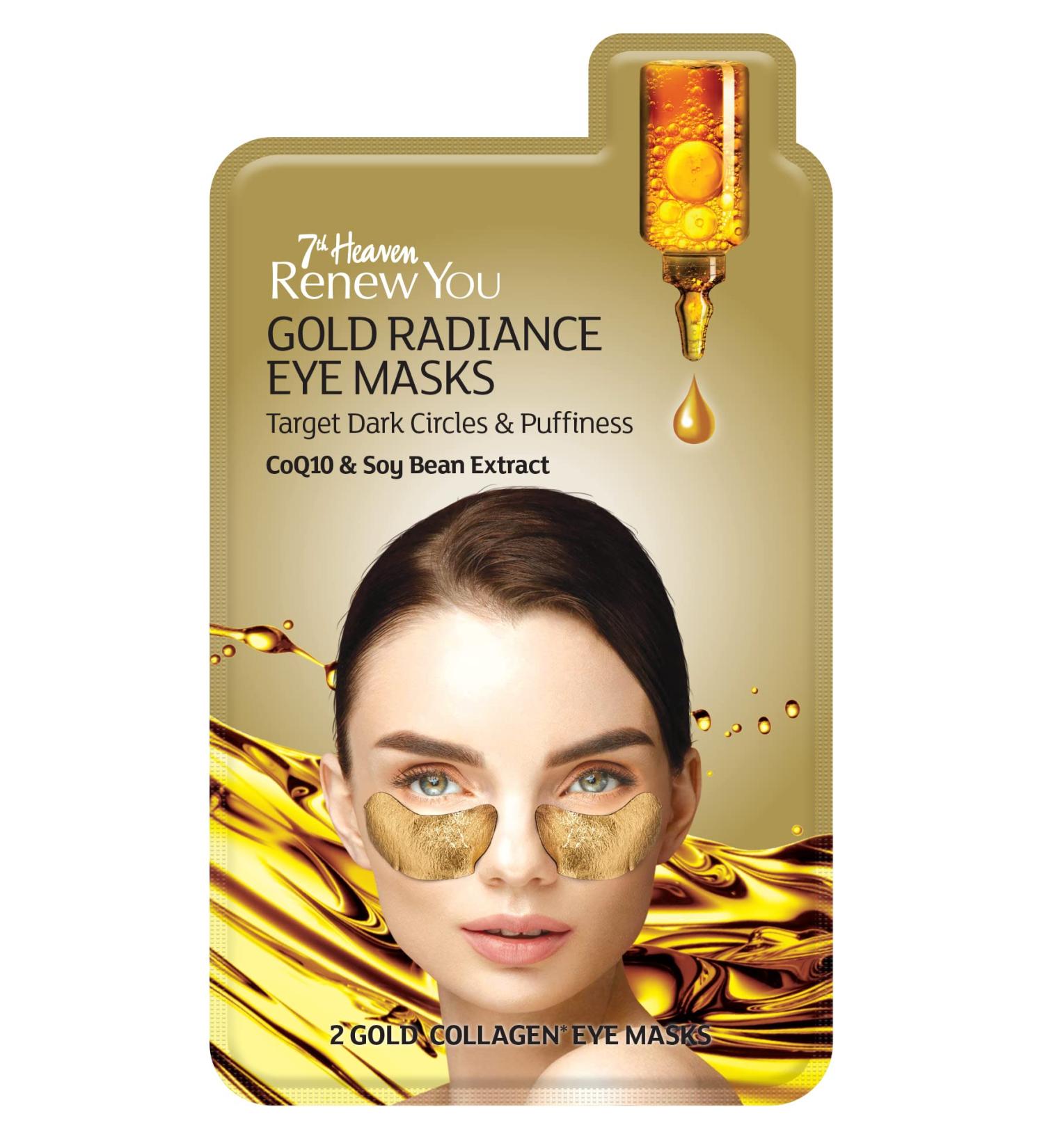 7th Heaven Renew You Gold Radiance Eye Masks - Revitalize & Brighten | International Shipping Available - Buy Online on SooperMarket.com