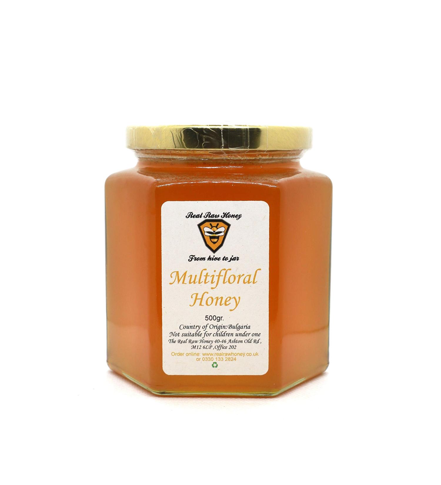 Pure Raw Multifloral Honey 100% Natural Unpasteurised (500gr.) - Buy Online on SooperMarket.com