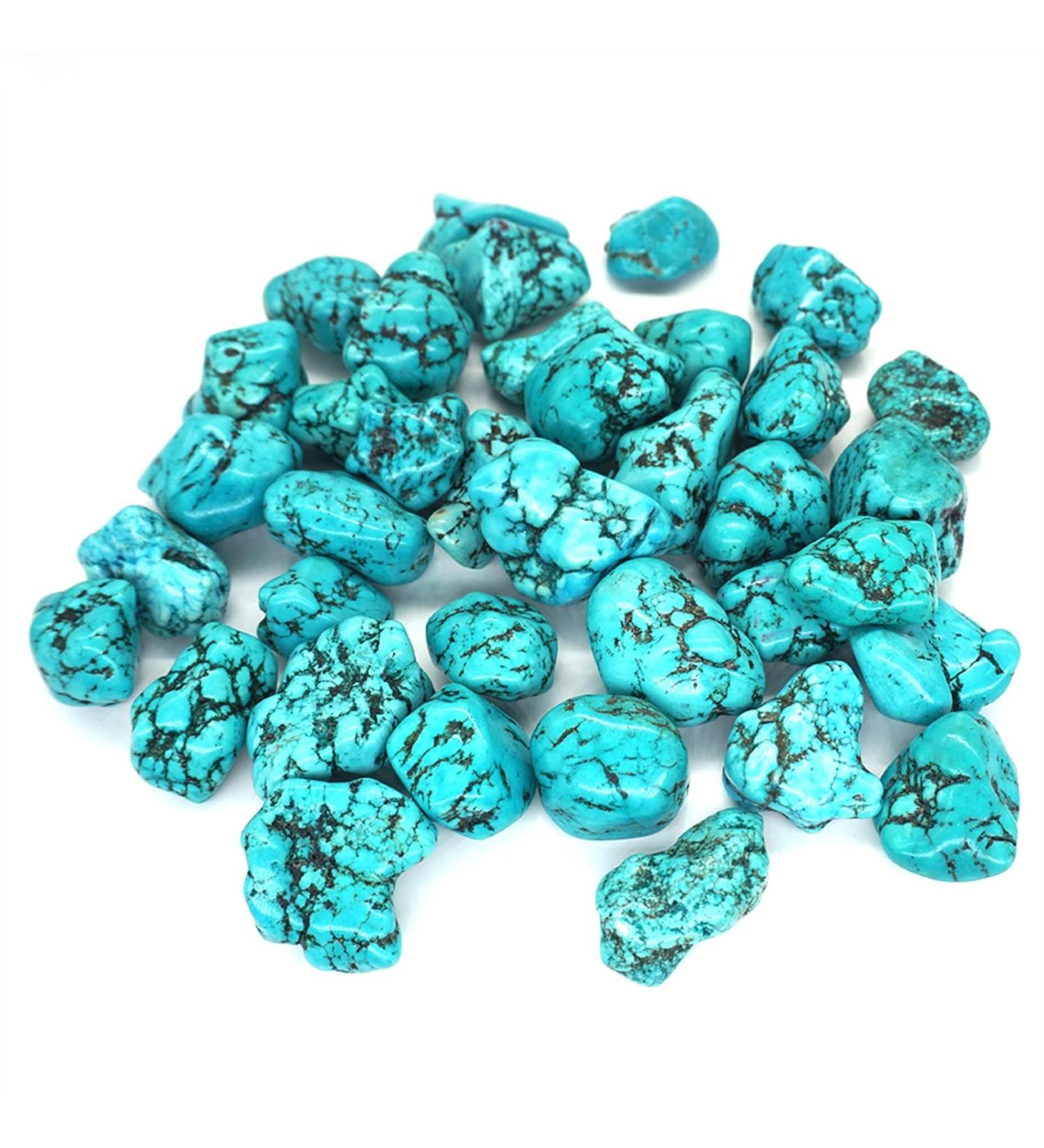 Natural Crystal Rough Natural White Turquoise Dyed Green Tumbled Irregular Stone Crystal Gemstone Natural Stone (Size : 50g) - Buy Online on SooperMarket.com