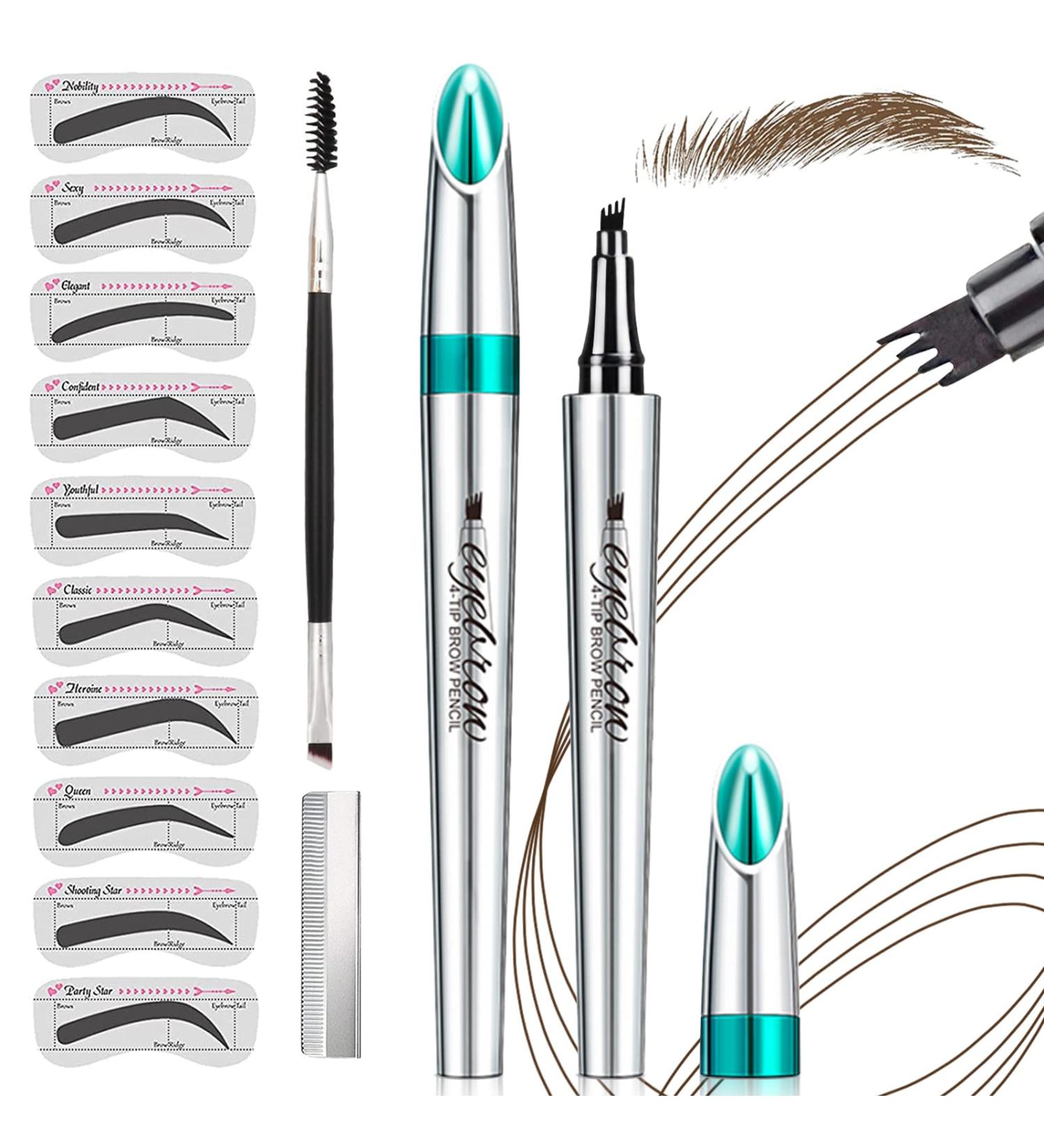 NewBang Eyebrow Pencil Set - Waterproof Microblading Pen for Natural, Longlasting Eyebrows - Dark Brown - Buy Online on SooperMarket.com