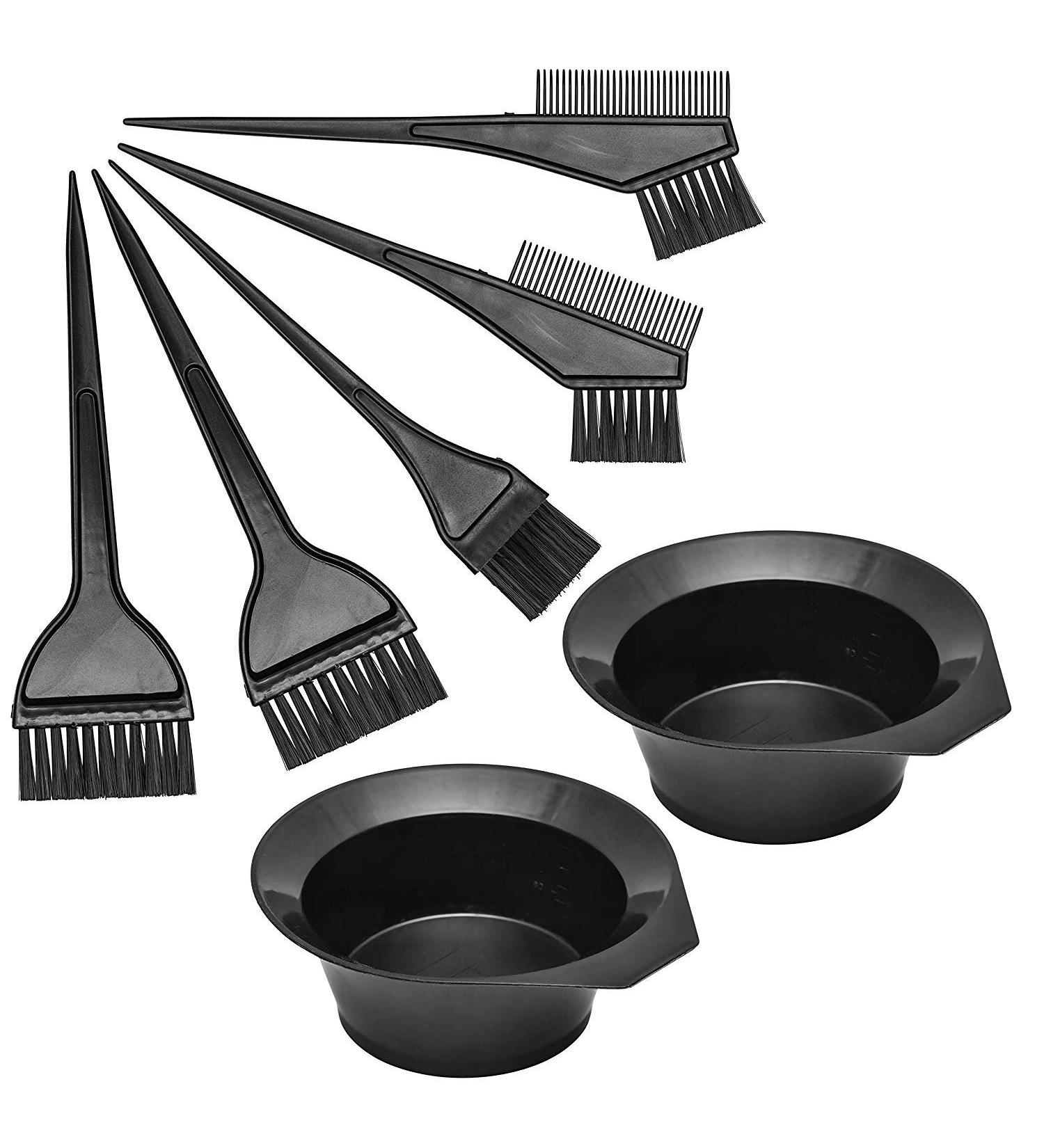 Barabesty Hair Dye Color Brush and Bowl Set Hair Color Brush Mixing Bowl Kit Tools for Hair Dying Coloring Applicator 7 Piece Set - Buy Online on SooperMarket.com