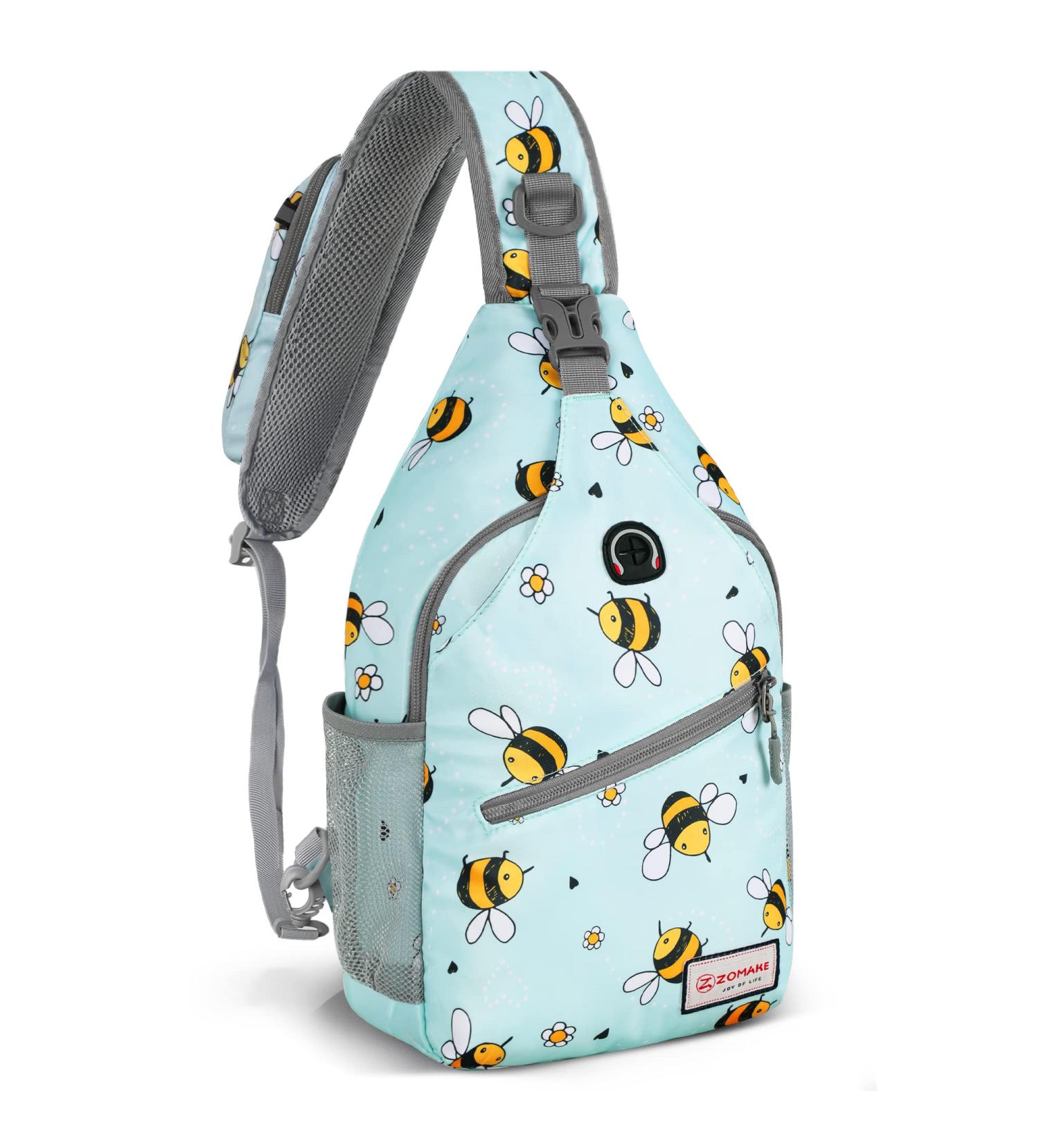 ZOMAKE Sling Bag - Water Resistant Mini Crossbody Chest Bag for Travel, Bee Blue - Buy Online on SooperMarket.com