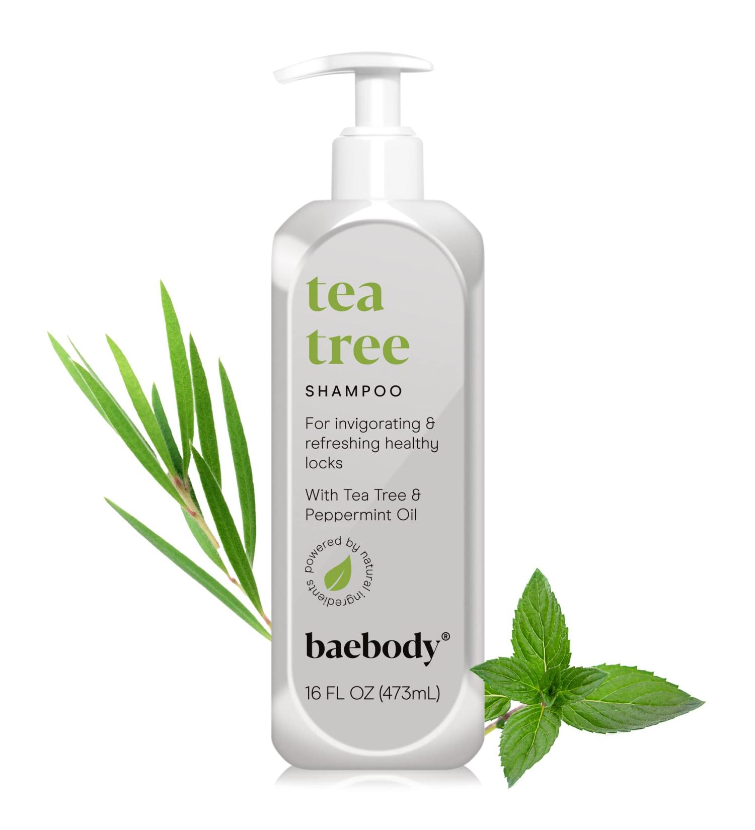 Baebody Tea Tree Oil Shampoo - Invigorating Tea Tree Shampoo for Healthy Scalp and Hair - Buy Online on SooperMarket.com